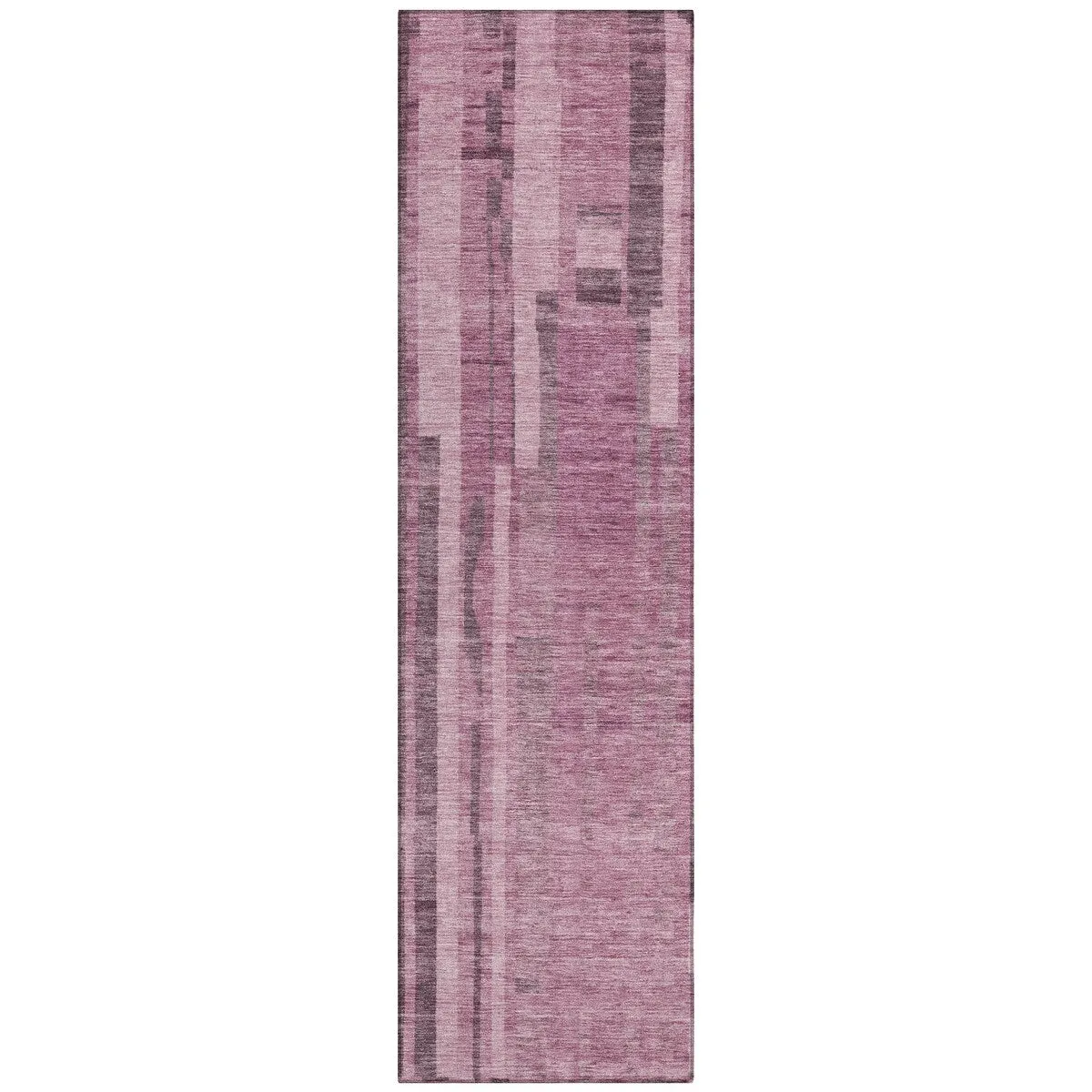 Machine Washable Indoor/ Outdoor Modern Stripes Chantille Rug