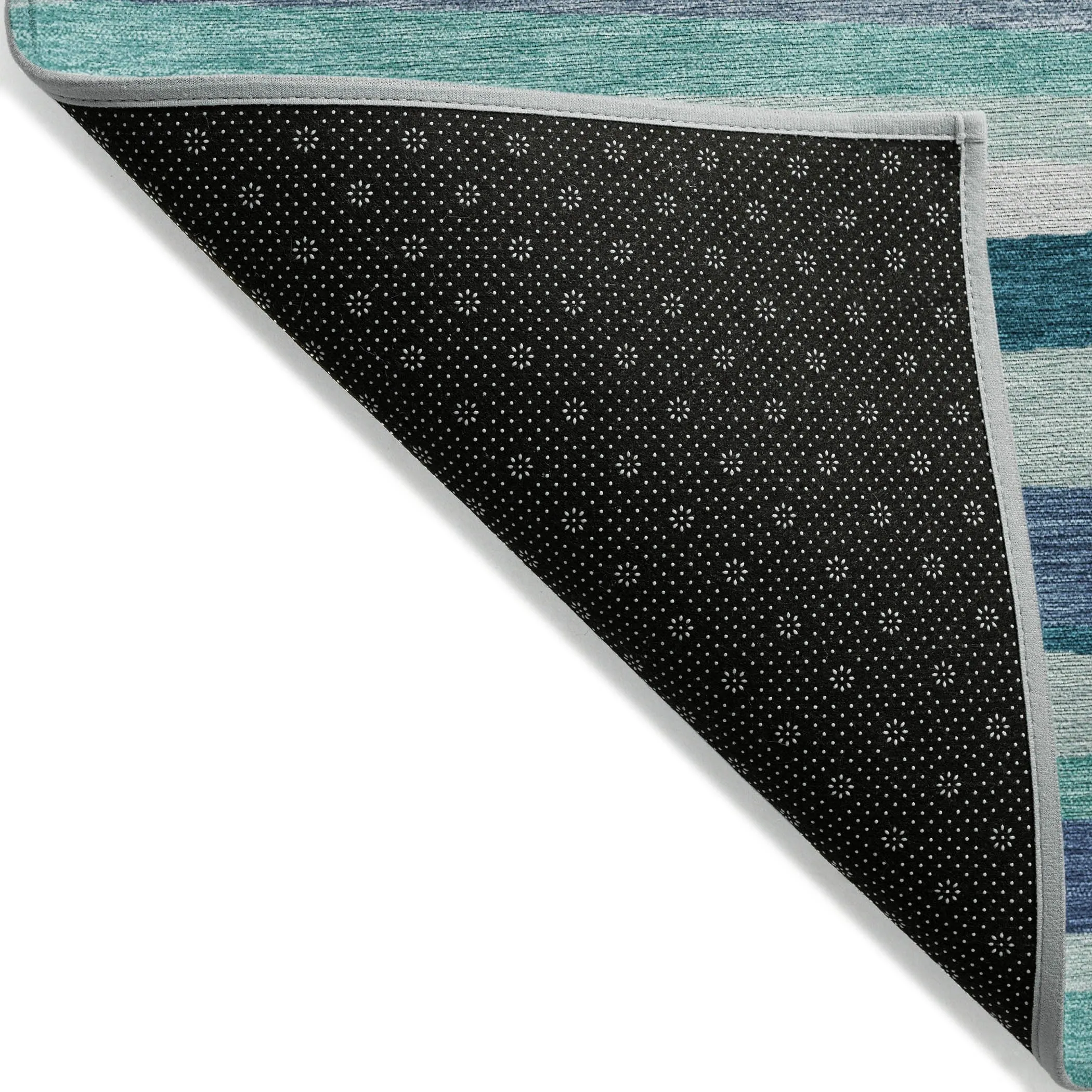 Machine Washable Indoor/ Outdoor Modern Stripes Chantille Rug