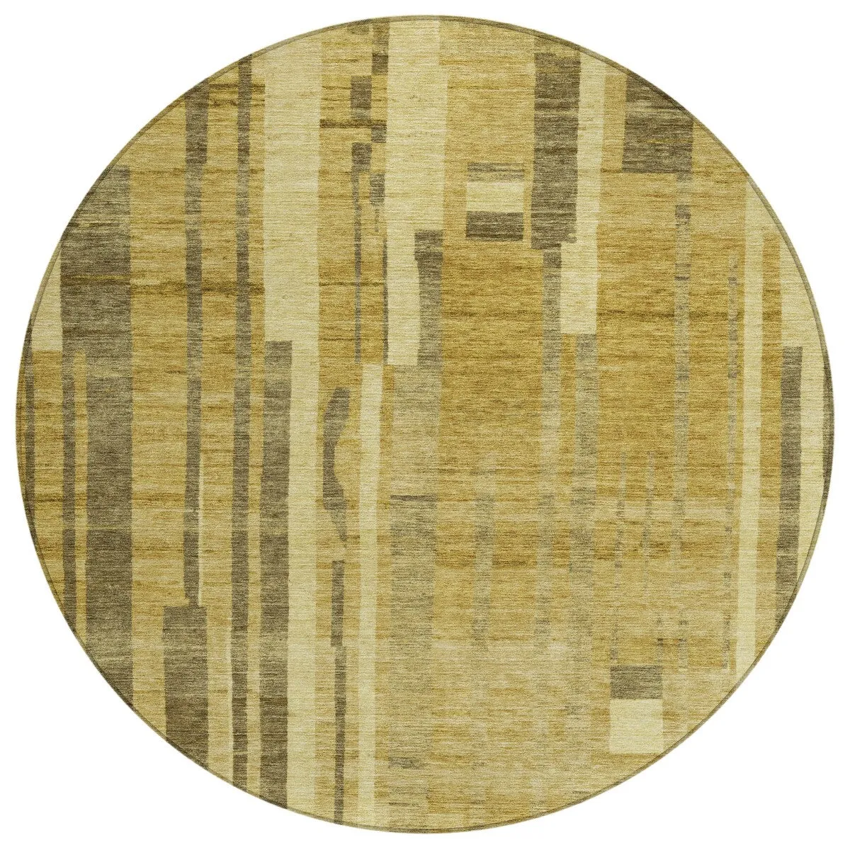 Machine Washable Indoor/ Outdoor Modern Stripes Chantille Rug