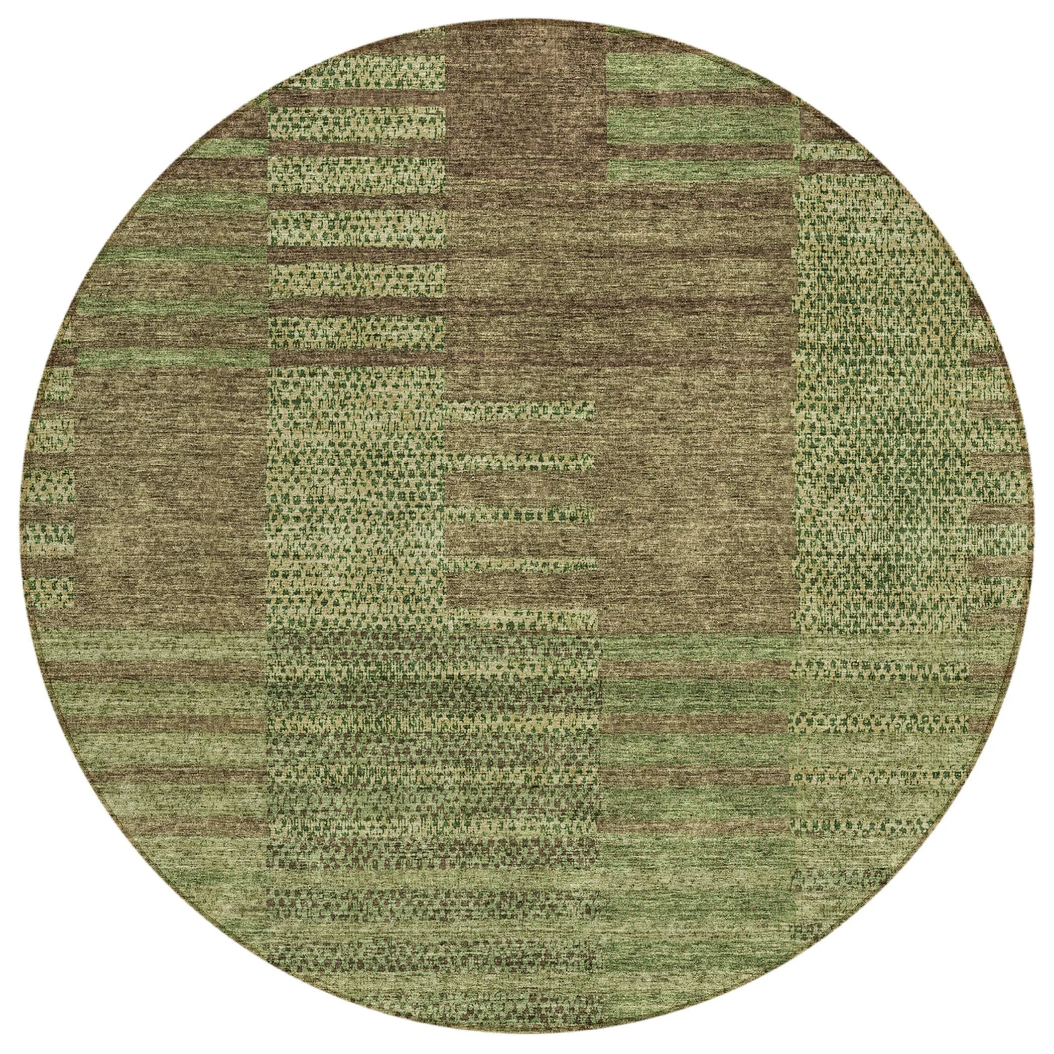 Machine Washable Indoor/ Outdoor Modern Stripes Chantille Rug