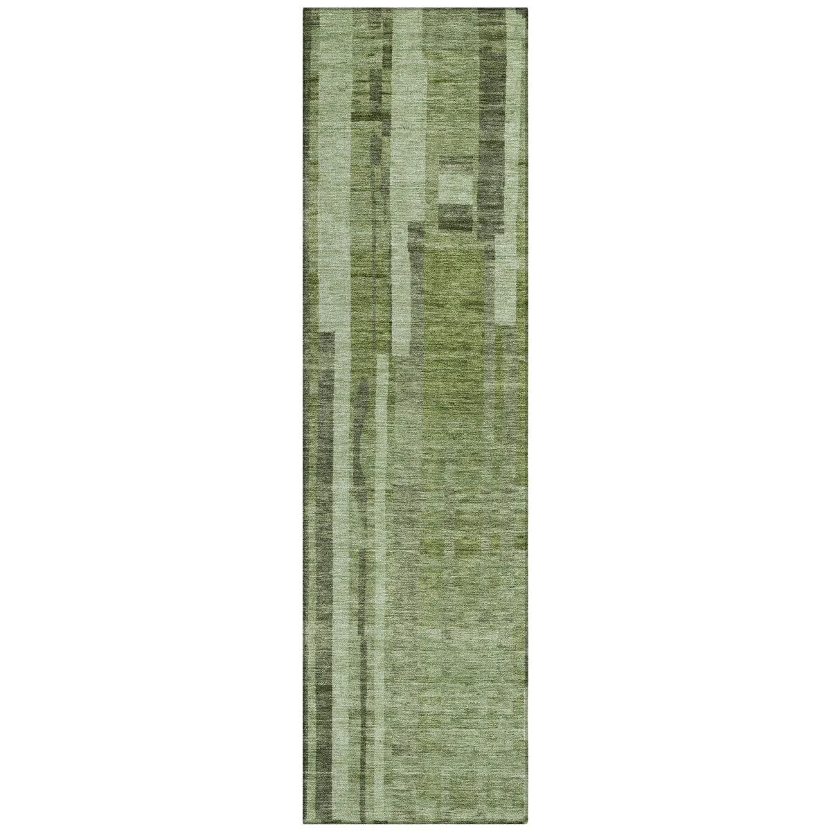 Machine Washable Indoor/ Outdoor Modern Stripes Chantille Rug
