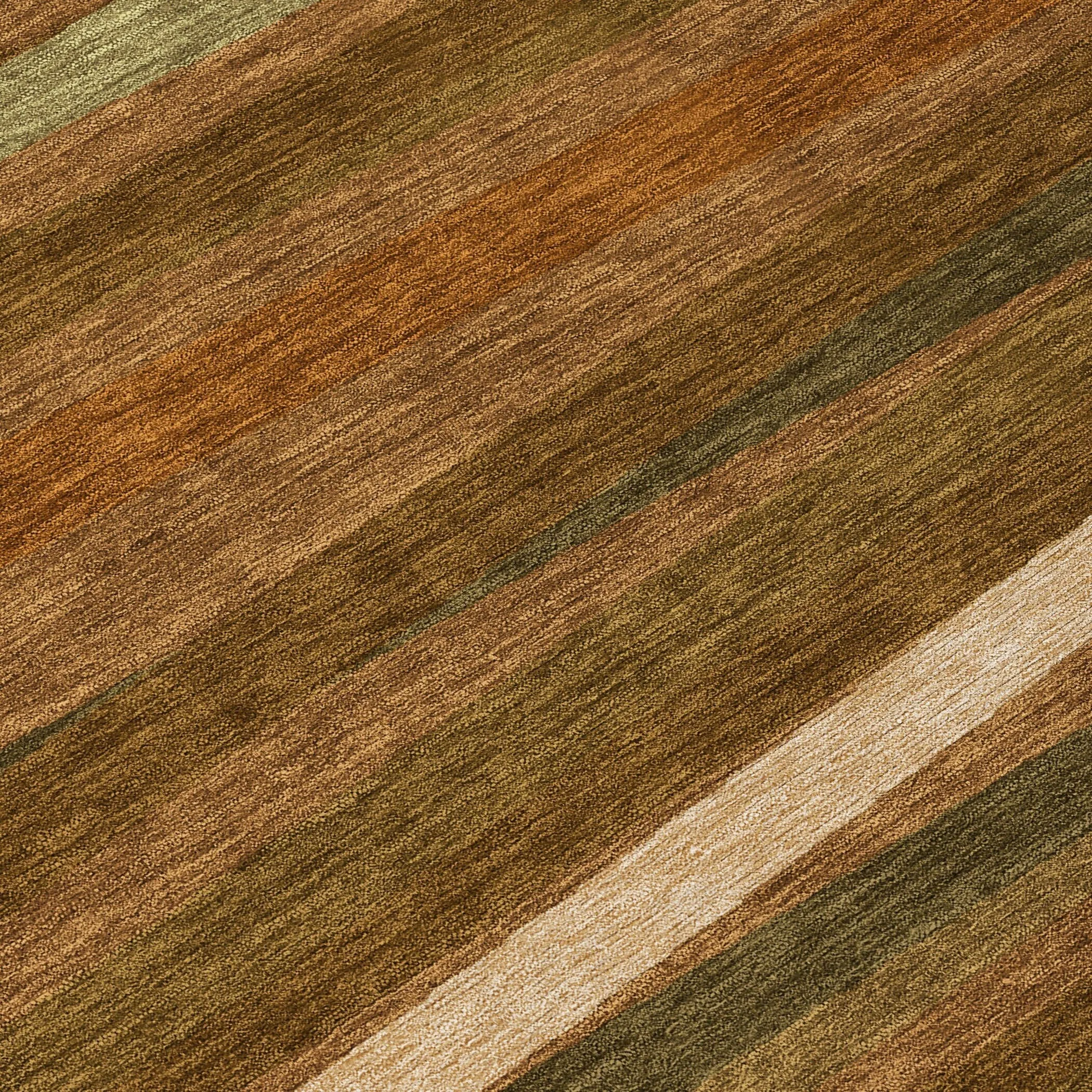 Machine Washable Indoor/ Outdoor Modern Stripes Chantille Rug