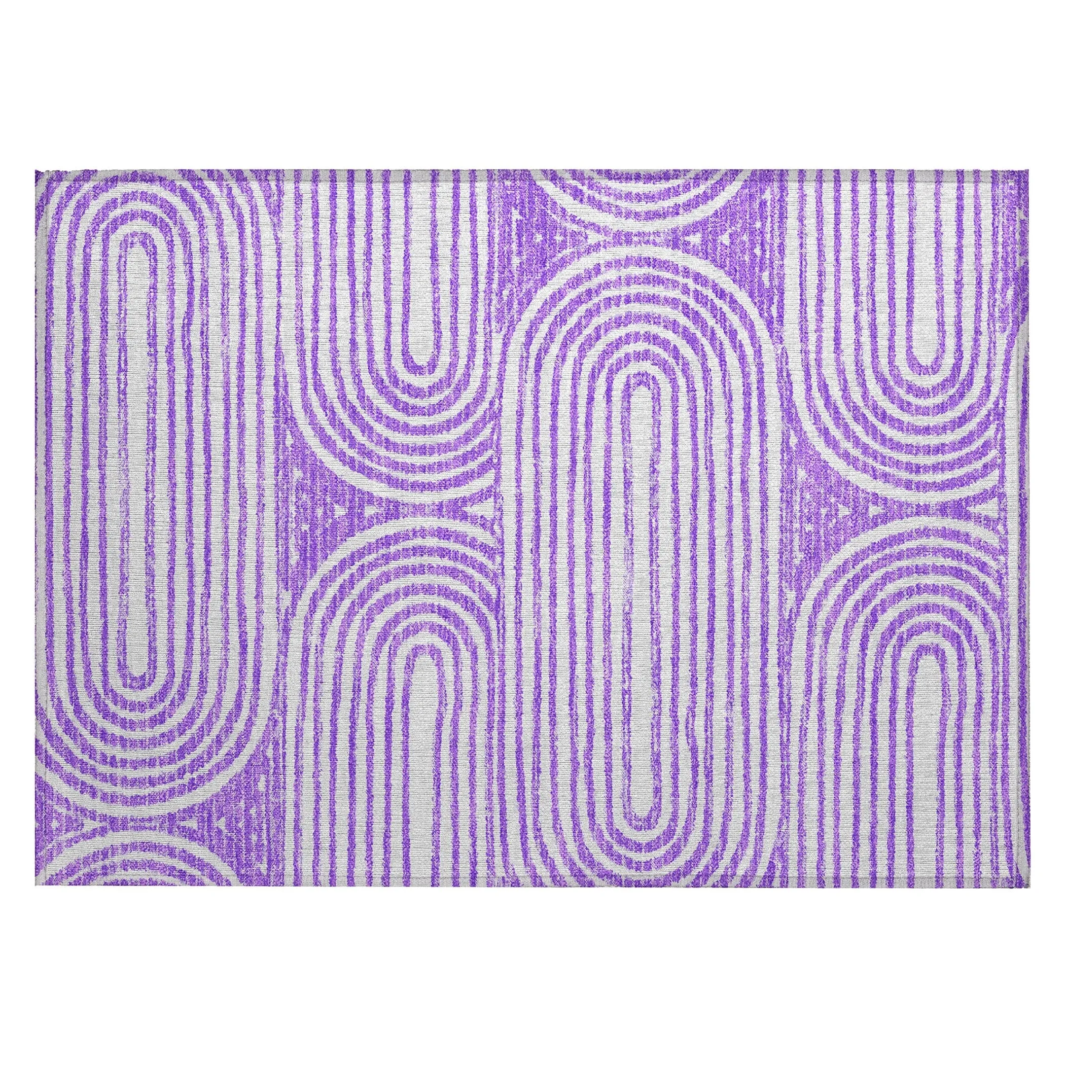 Machine Washable Indoor/ Outdoor Modern Vibes Chantille Rug