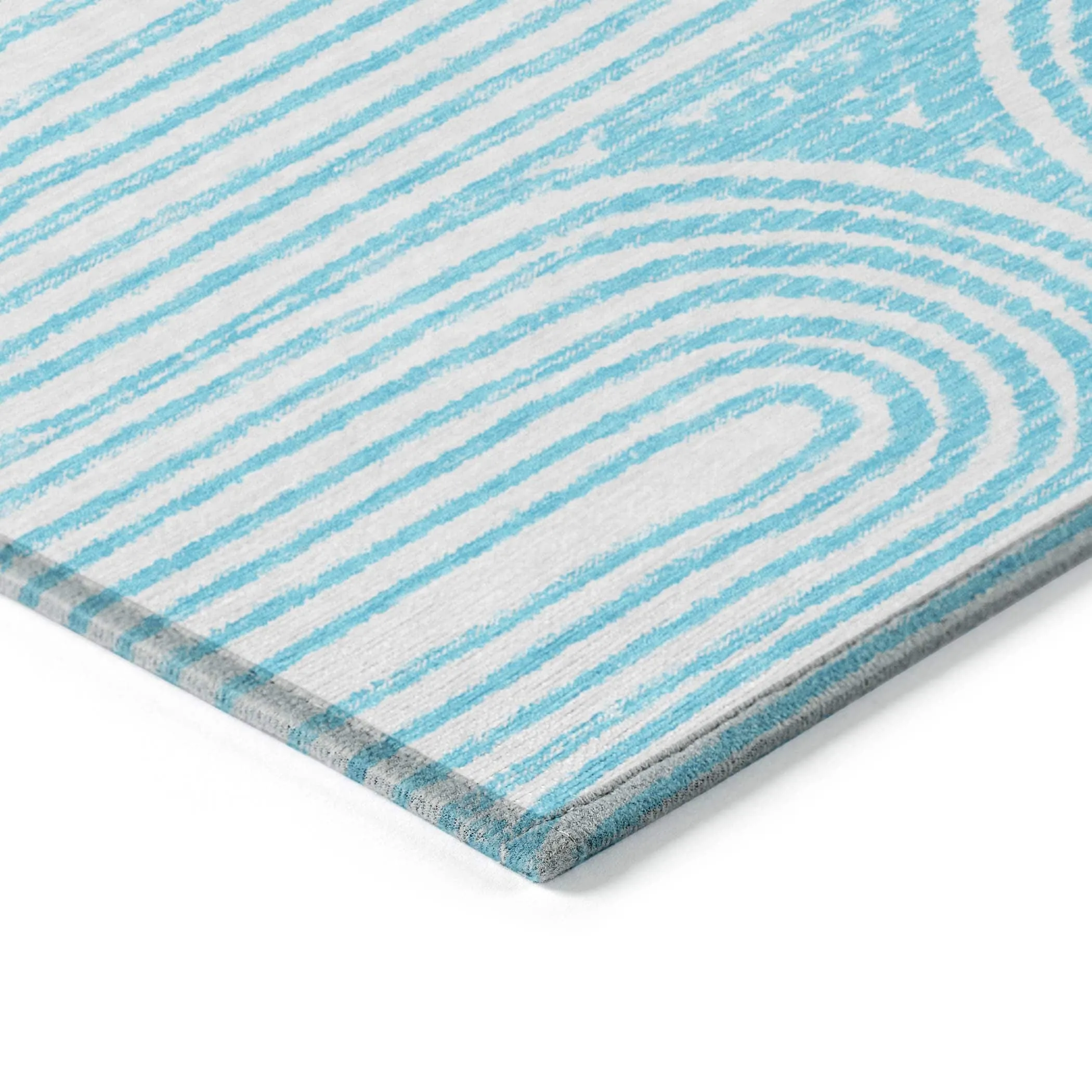 Machine Washable Indoor/ Outdoor Modern Vibes Chantille Rug