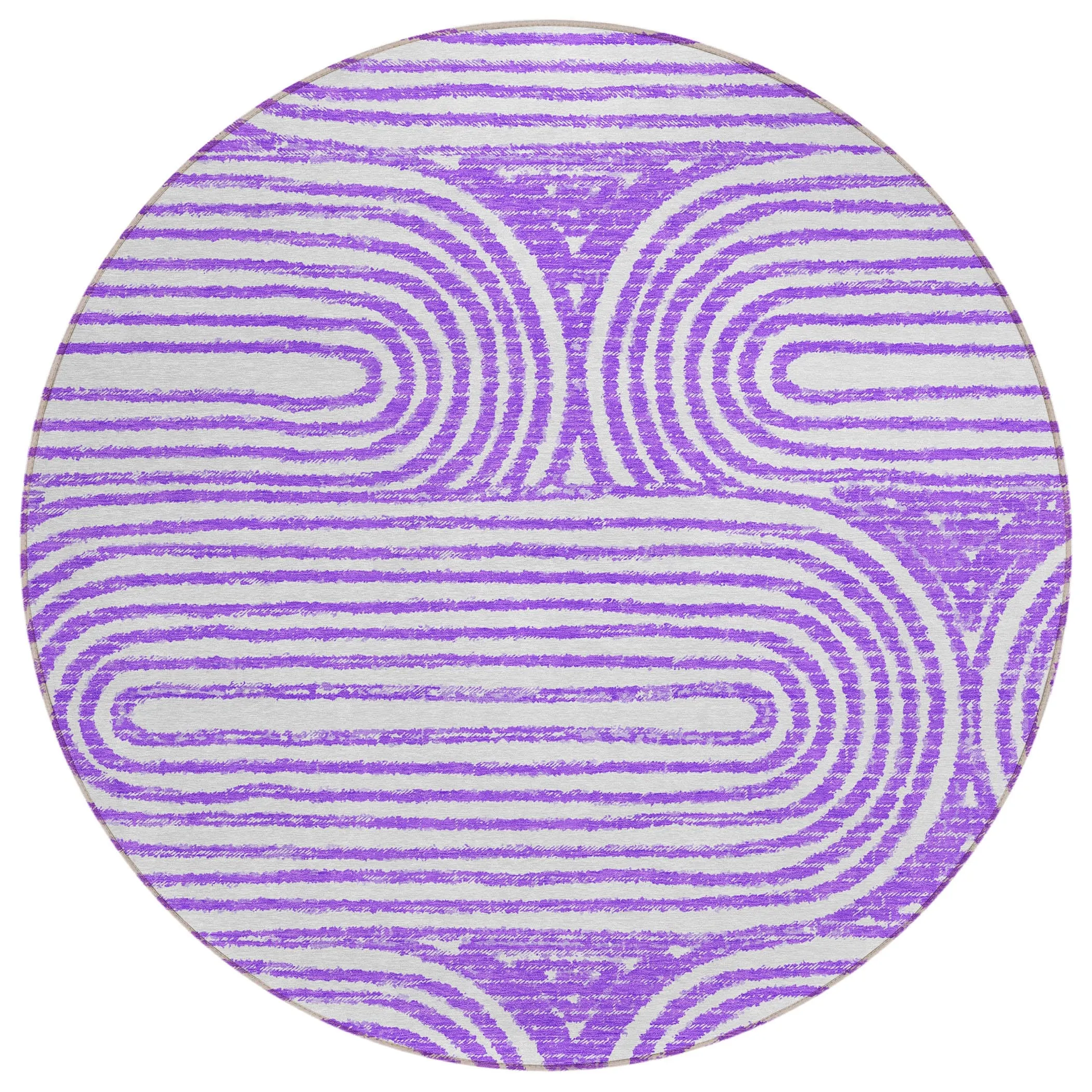 Machine Washable Indoor/ Outdoor Modern Vibes Chantille Rug
