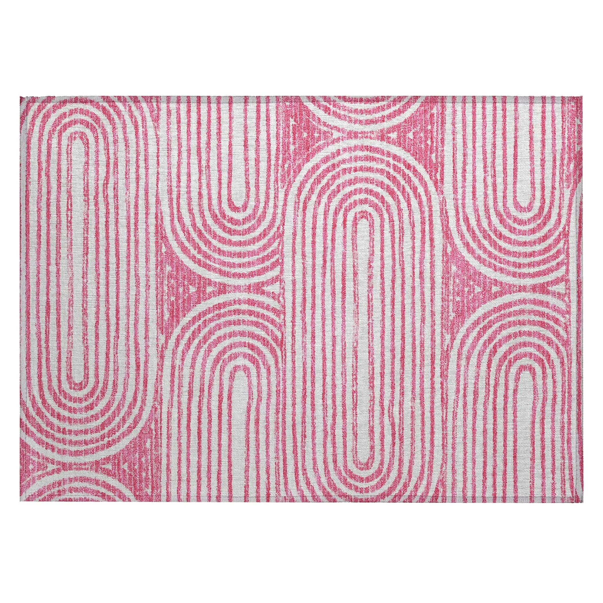 Machine Washable Indoor/ Outdoor Modern Vibes Chantille Rug
