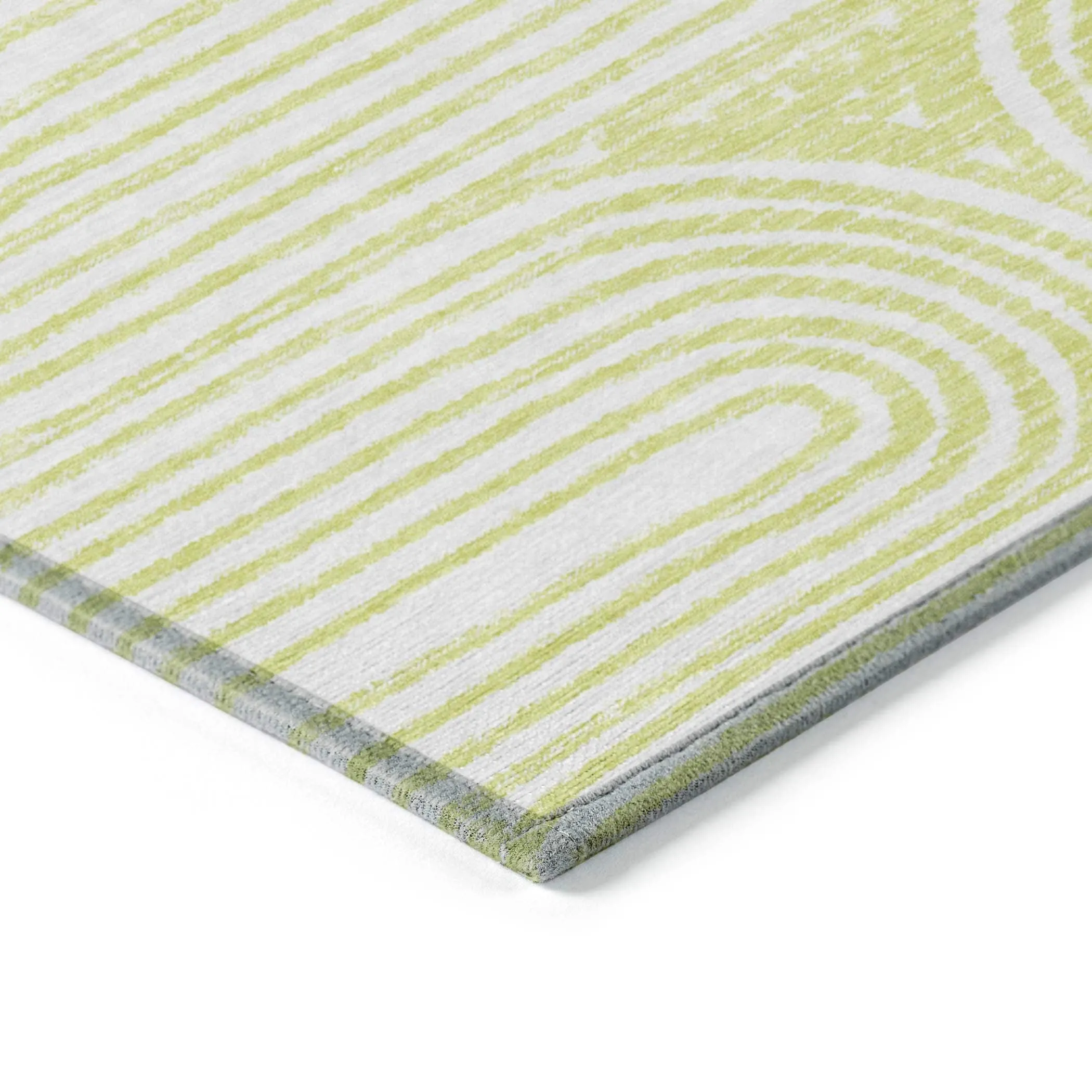 Machine Washable Indoor/ Outdoor Modern Vibes Chantille Rug