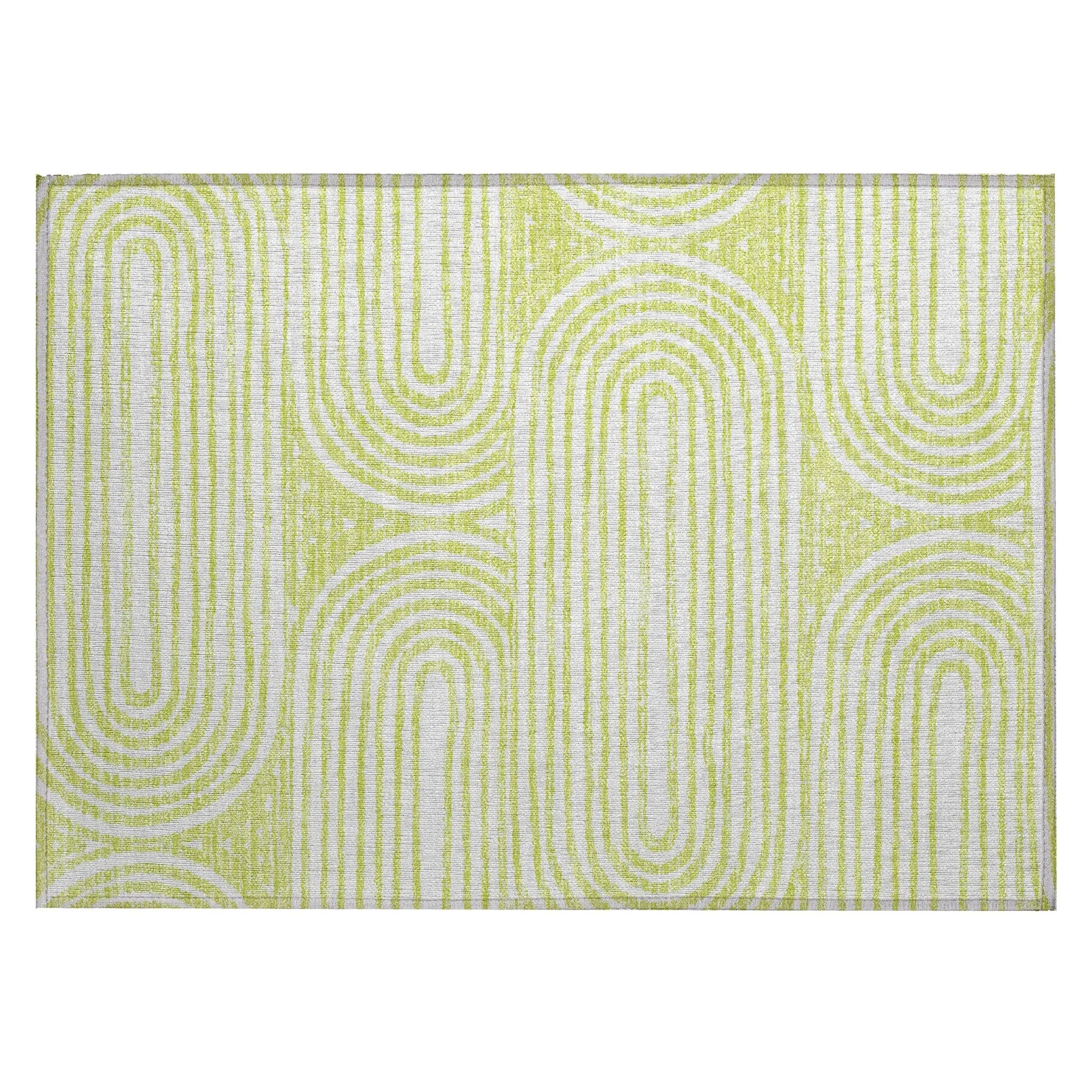 Machine Washable Indoor/ Outdoor Modern Vibes Chantille Rug