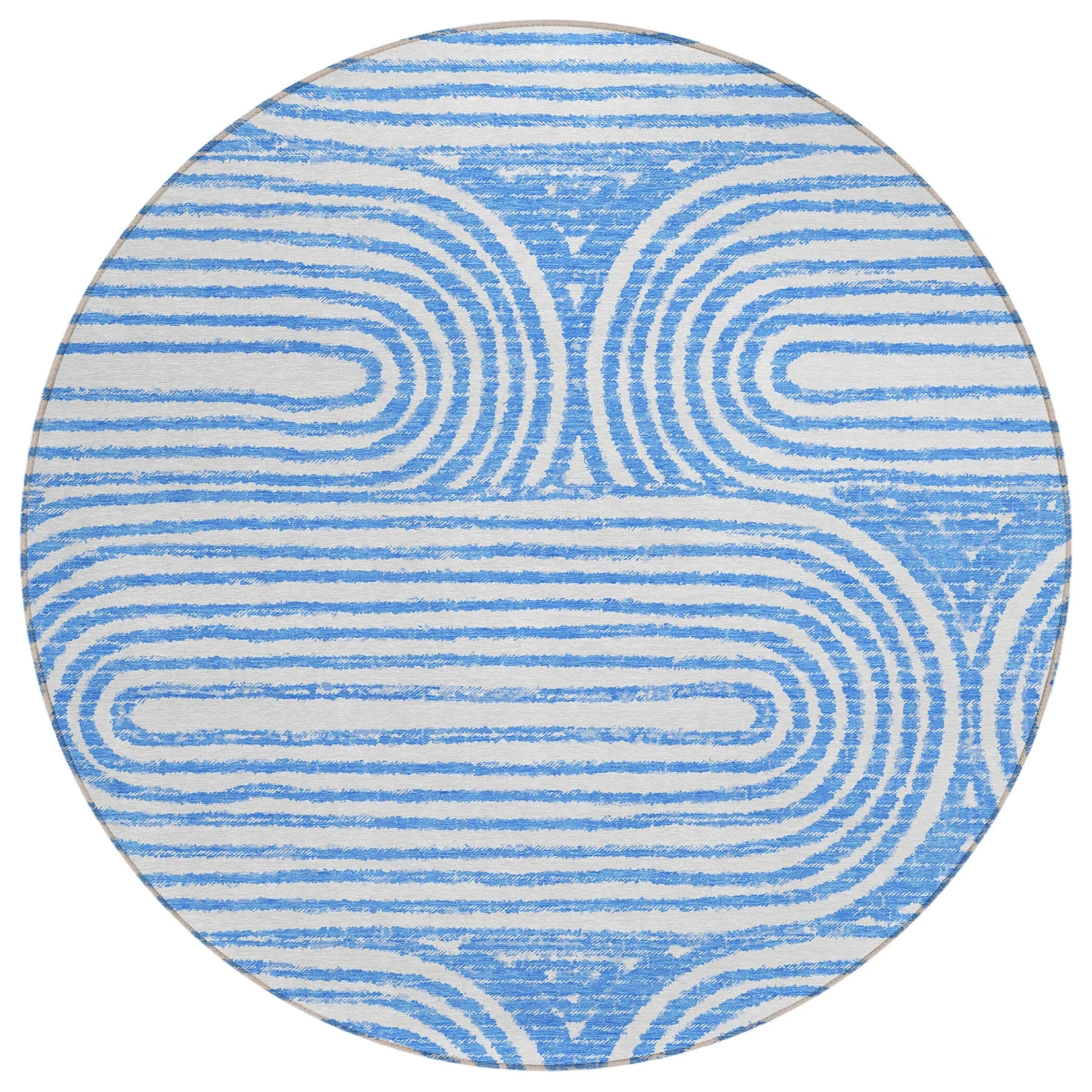 Machine Washable Indoor/ Outdoor Modern Vibes Chantille Rug
