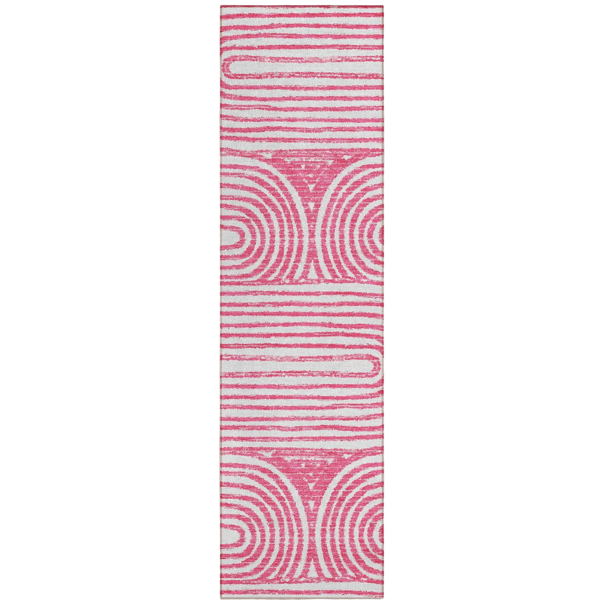 Machine Washable Indoor/ Outdoor Modern Vibes Chantille Rug