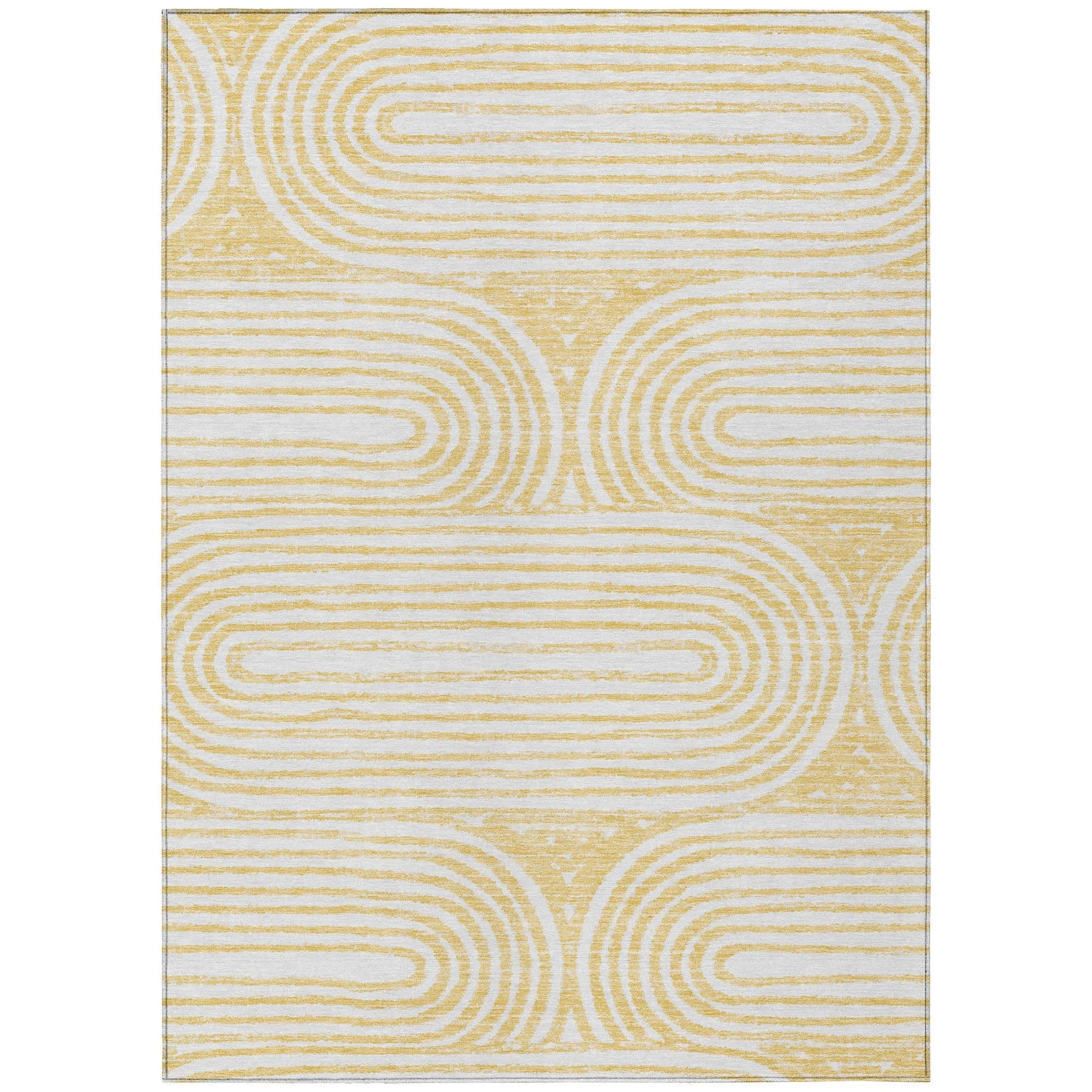 Machine Washable Indoor/ Outdoor Modern Vibes Chantille Rug