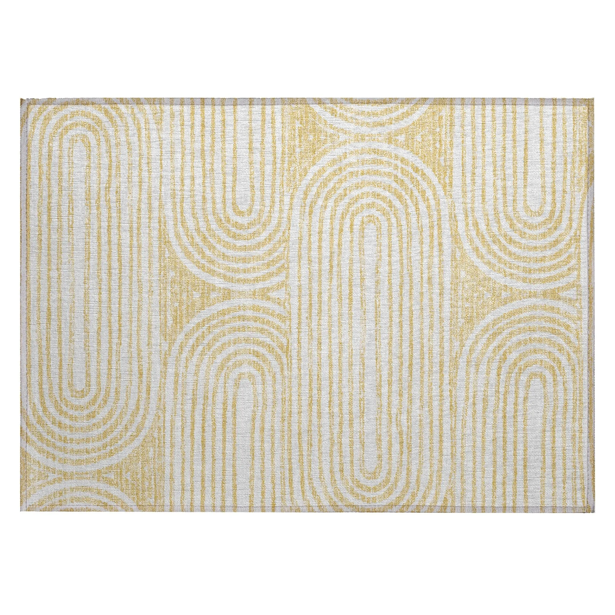 Machine Washable Indoor/ Outdoor Modern Vibes Chantille Rug
