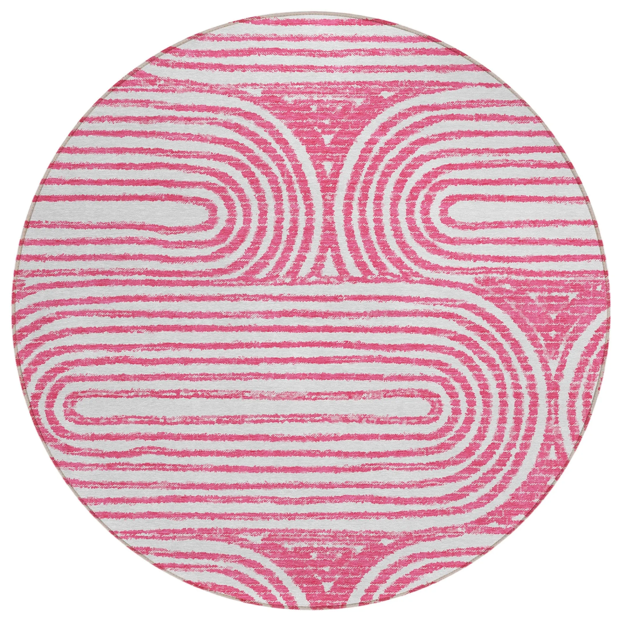 Machine Washable Indoor/ Outdoor Modern Vibes Chantille Rug