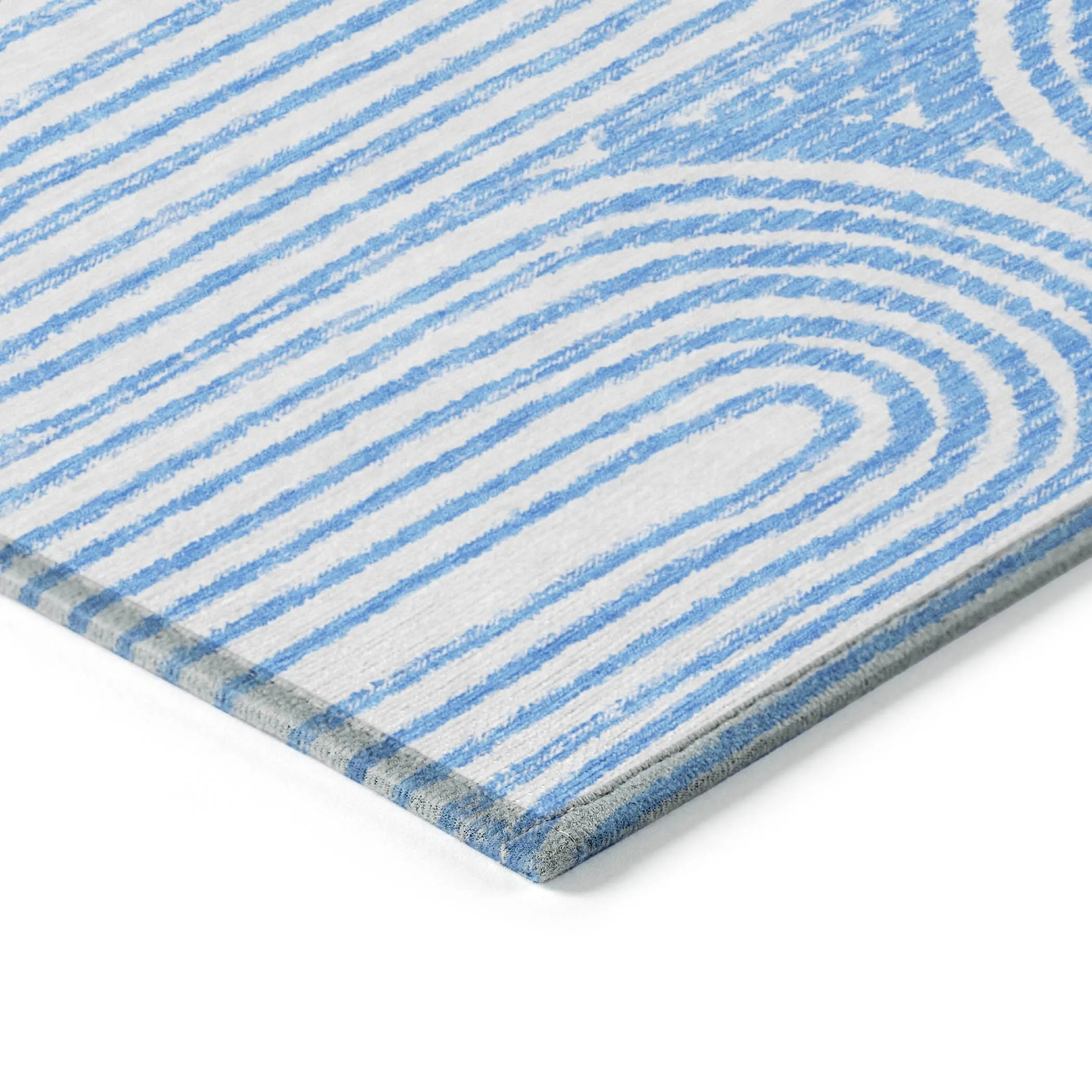 Machine Washable Indoor/ Outdoor Modern Vibes Chantille Rug