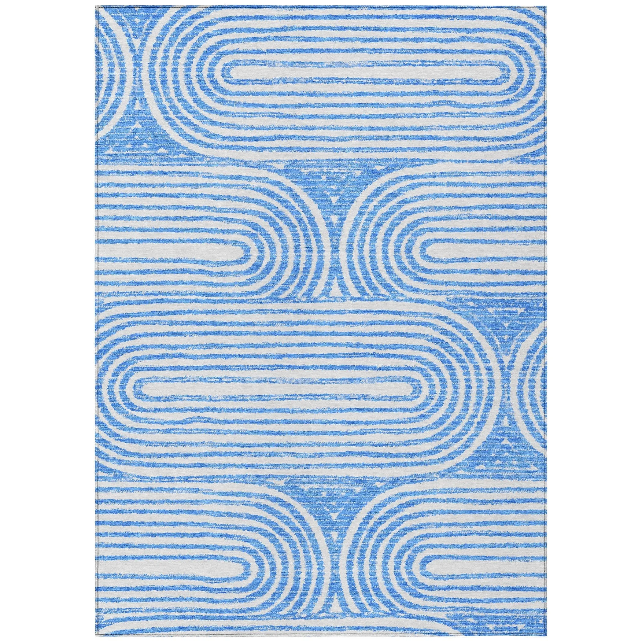 Machine Washable Indoor/ Outdoor Modern Vibes Chantille Rug