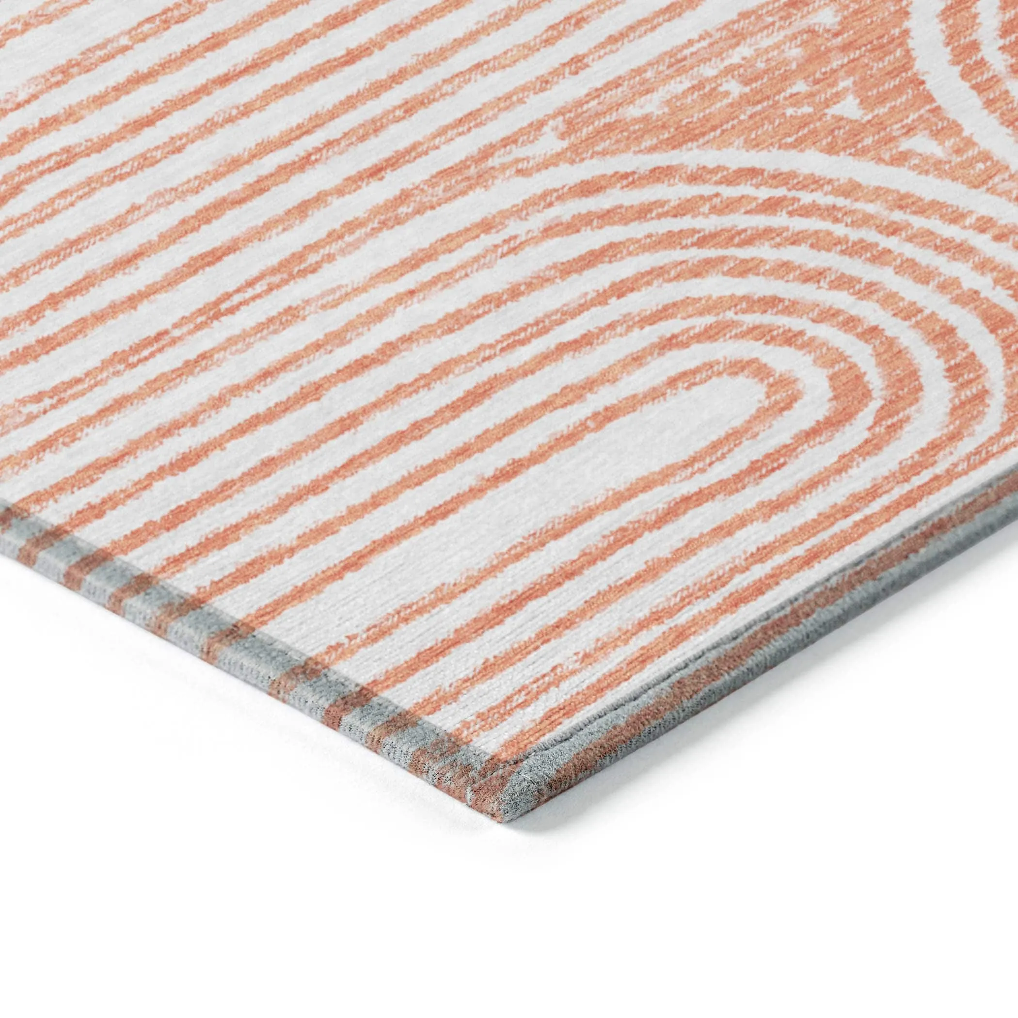 Machine Washable Indoor/ Outdoor Modern Vibes Chantille Rug