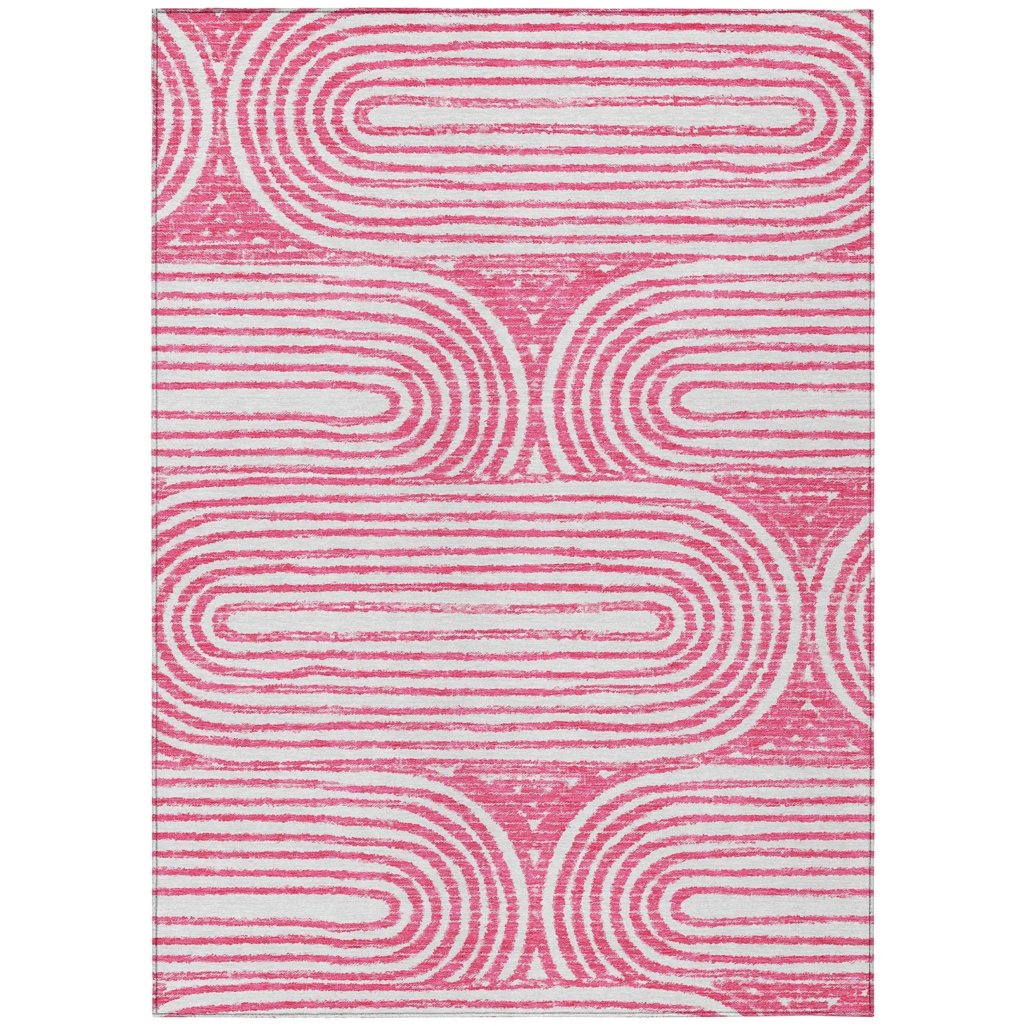 Machine Washable Indoor/ Outdoor Modern Vibes Chantille Rug