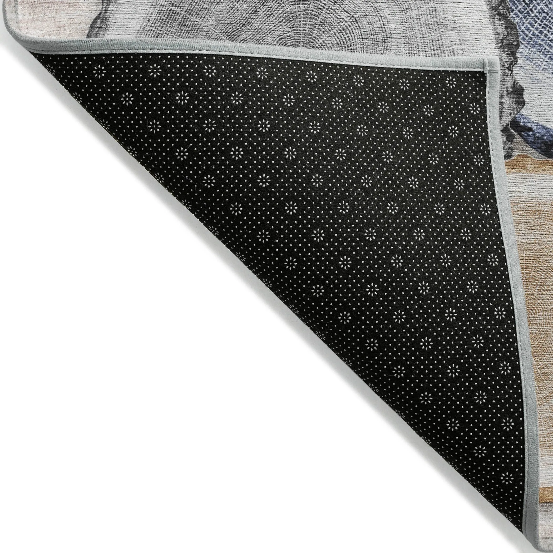 Machine Washable Indoor/ Outdoor Modern Wood Chantille Rug