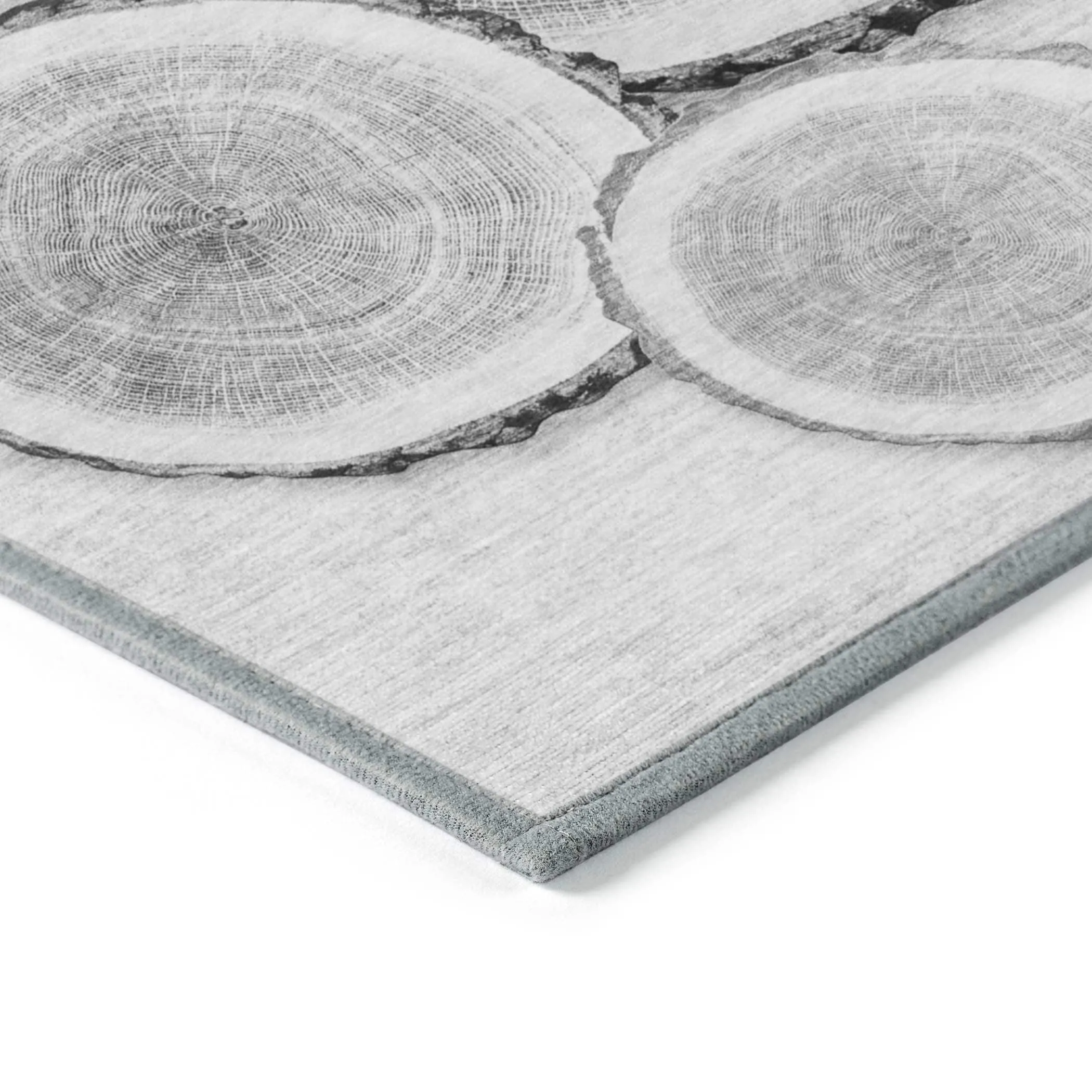 Machine Washable Indoor/ Outdoor Modern Wood Chantille Rug