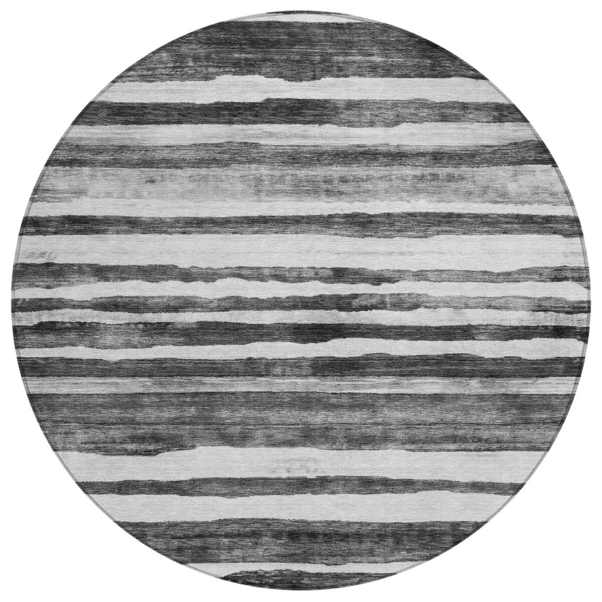 Machine Washable Indoor/ Outdoor Moroccan Stripe Chantille Rug