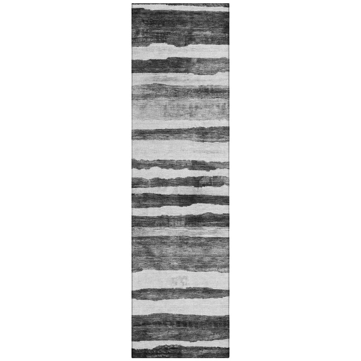 Machine Washable Indoor/ Outdoor Moroccan Stripe Chantille Rug