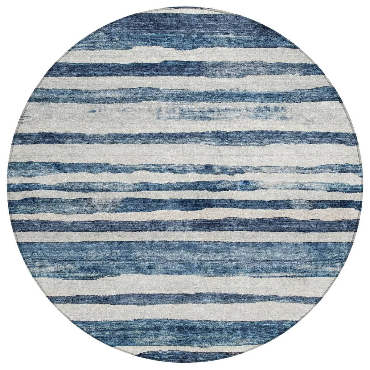 Machine Washable Indoor/ Outdoor Moroccan Stripe Chantille Rug