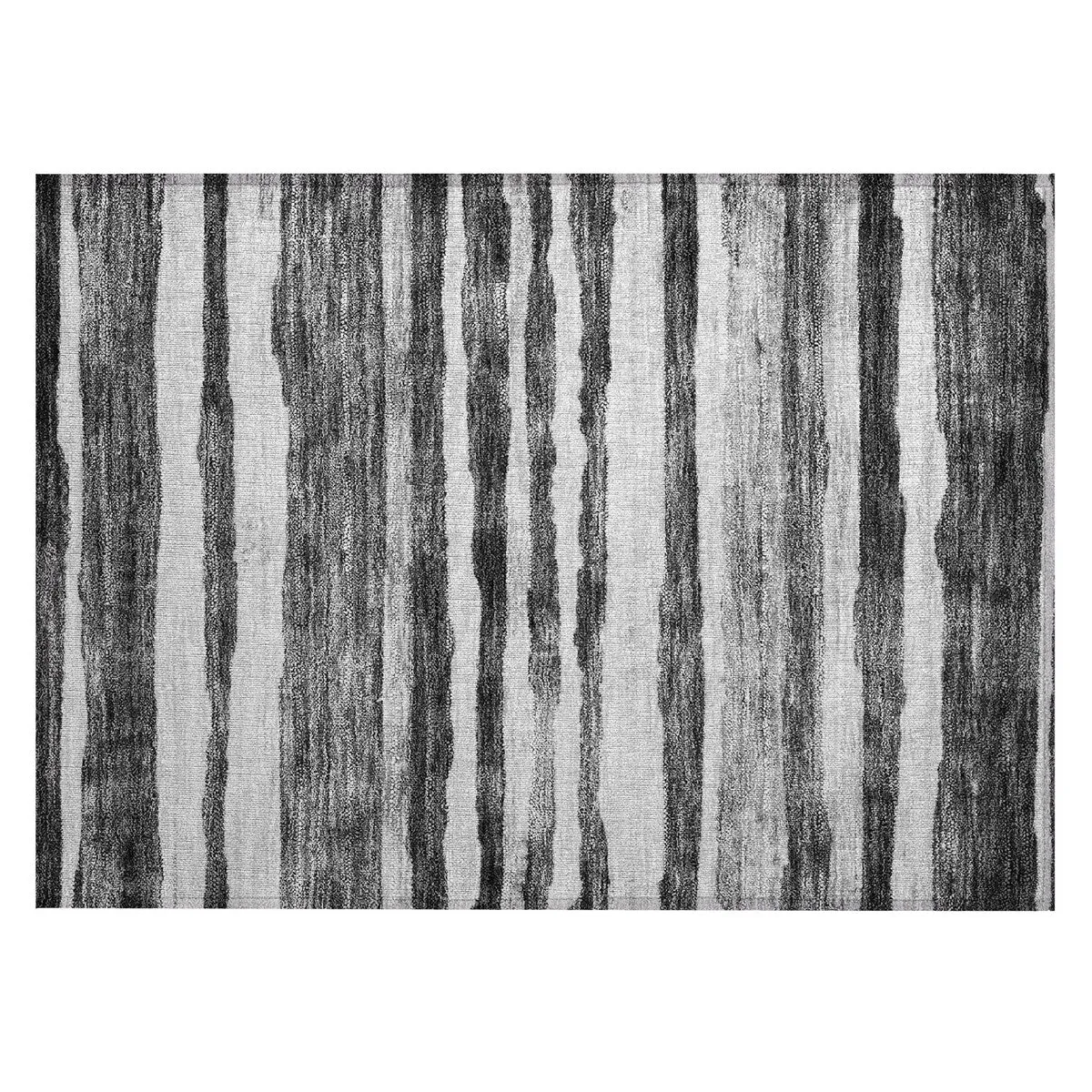 Machine Washable Indoor/ Outdoor Moroccan Stripe Chantille Rug