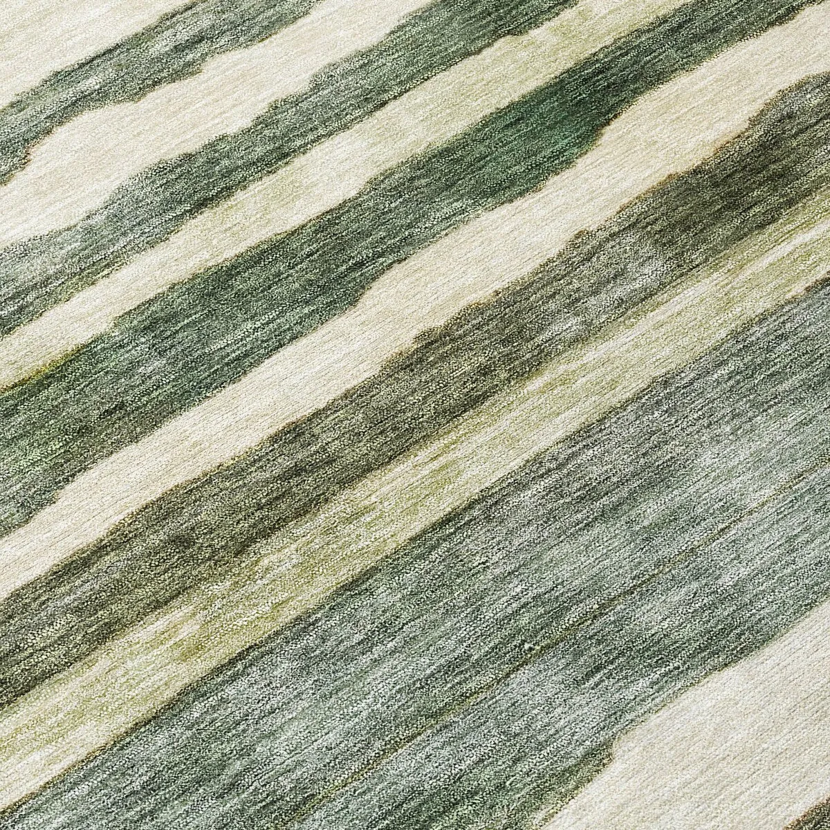 Machine Washable Indoor/ Outdoor Moroccan Stripe Chantille Rug