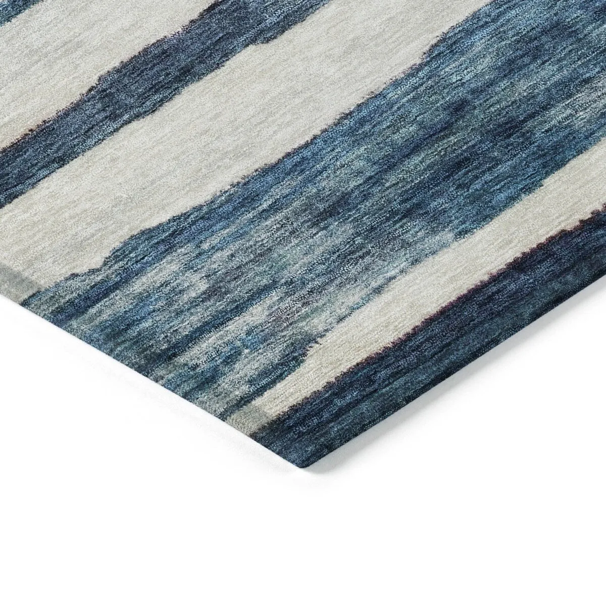 Machine Washable Indoor/ Outdoor Moroccan Stripe Chantille Rug