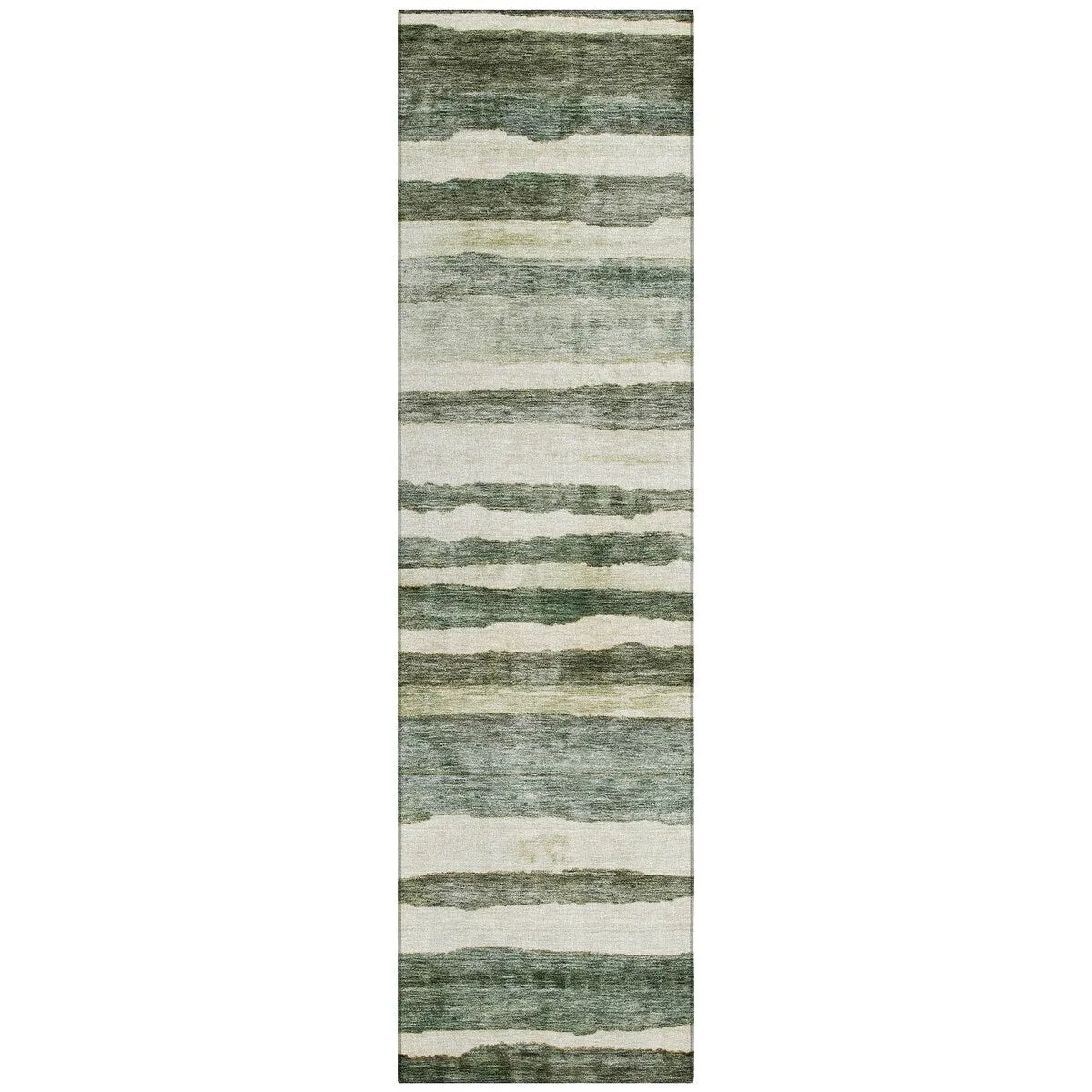 Machine Washable Indoor/ Outdoor Moroccan Stripe Chantille Rug