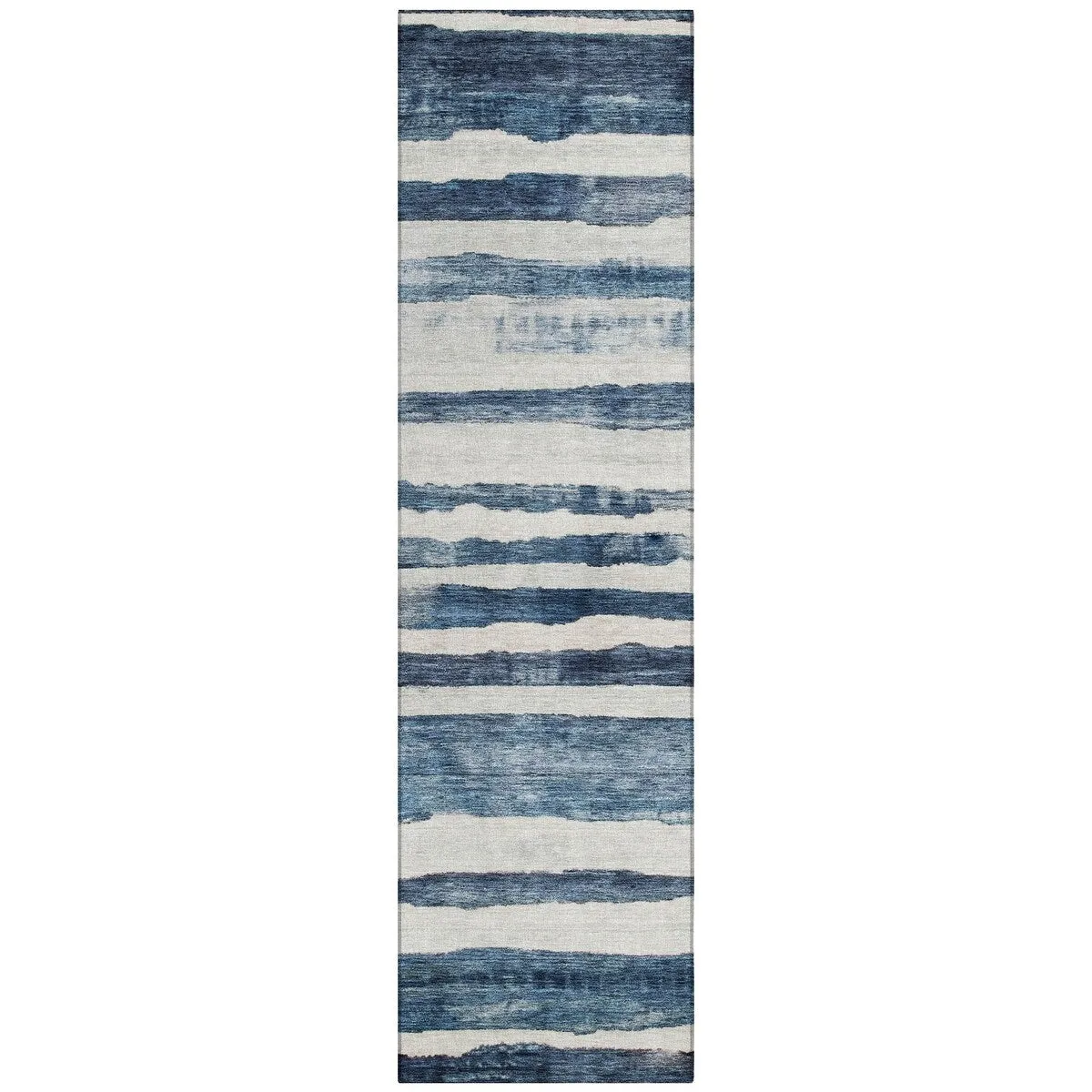 Machine Washable Indoor/ Outdoor Moroccan Stripe Chantille Rug