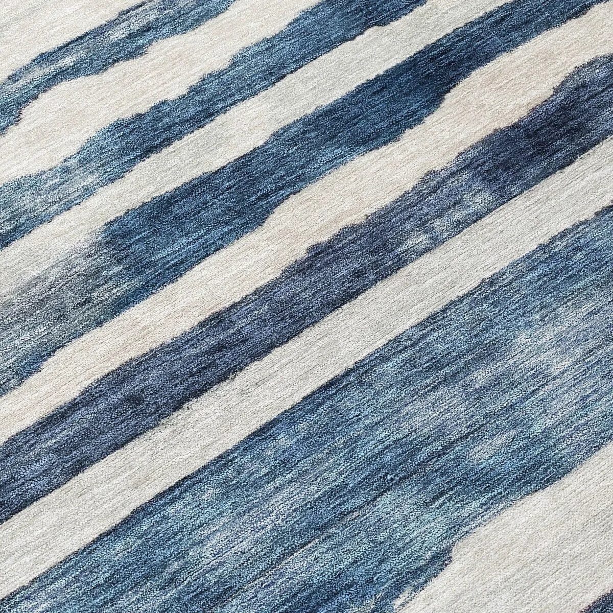 Machine Washable Indoor/ Outdoor Moroccan Stripe Chantille Rug