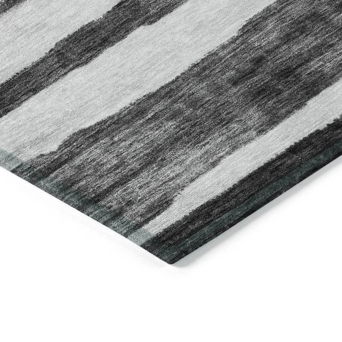 Machine Washable Indoor/ Outdoor Moroccan Stripe Chantille Rug