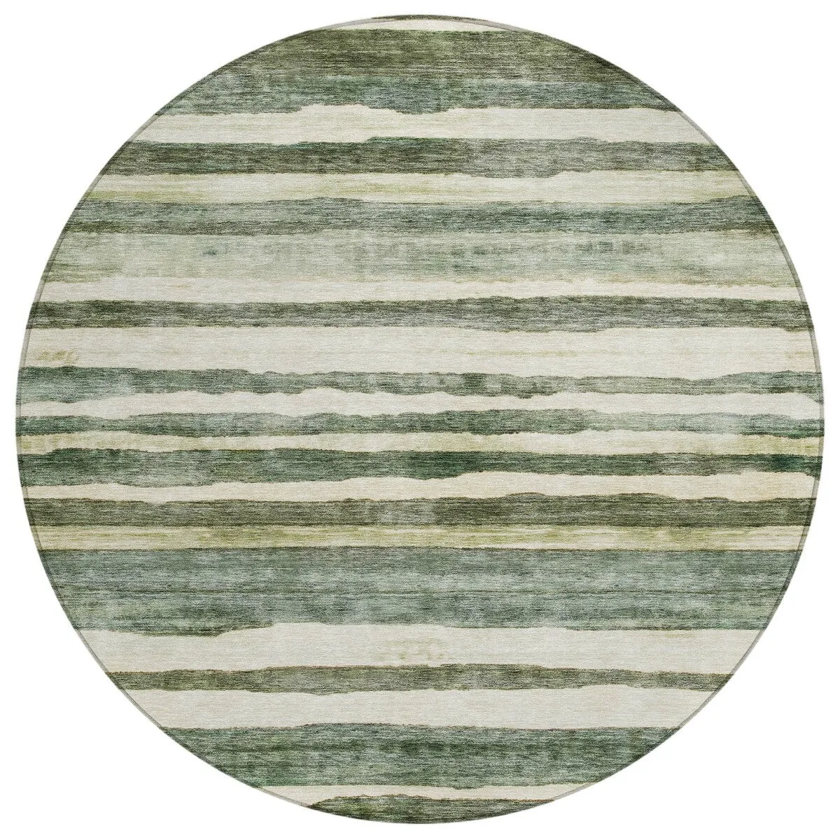Machine Washable Indoor/ Outdoor Moroccan Stripe Chantille Rug