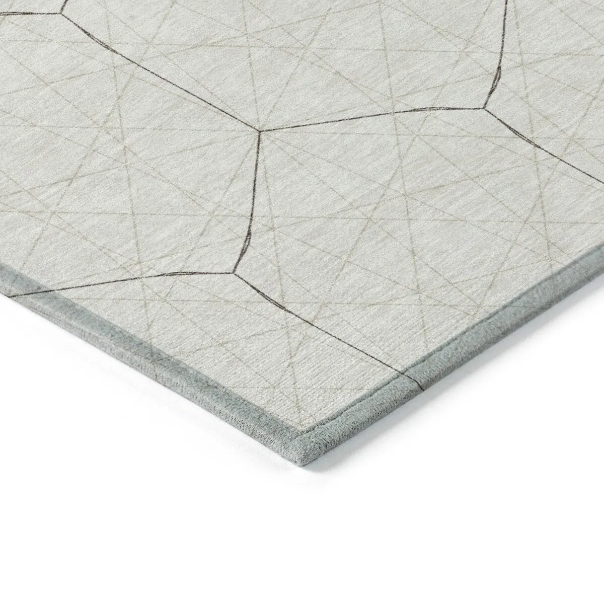 Machine Washable Indoor/ Outdoor Mosaic Geo Chantille Rug