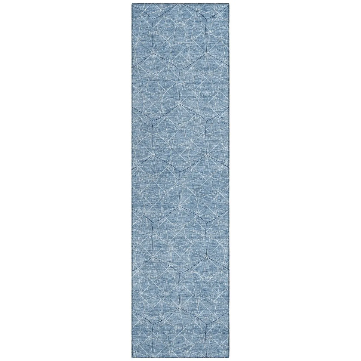 Machine Washable Indoor/ Outdoor Mosaic Geo Chantille Rug