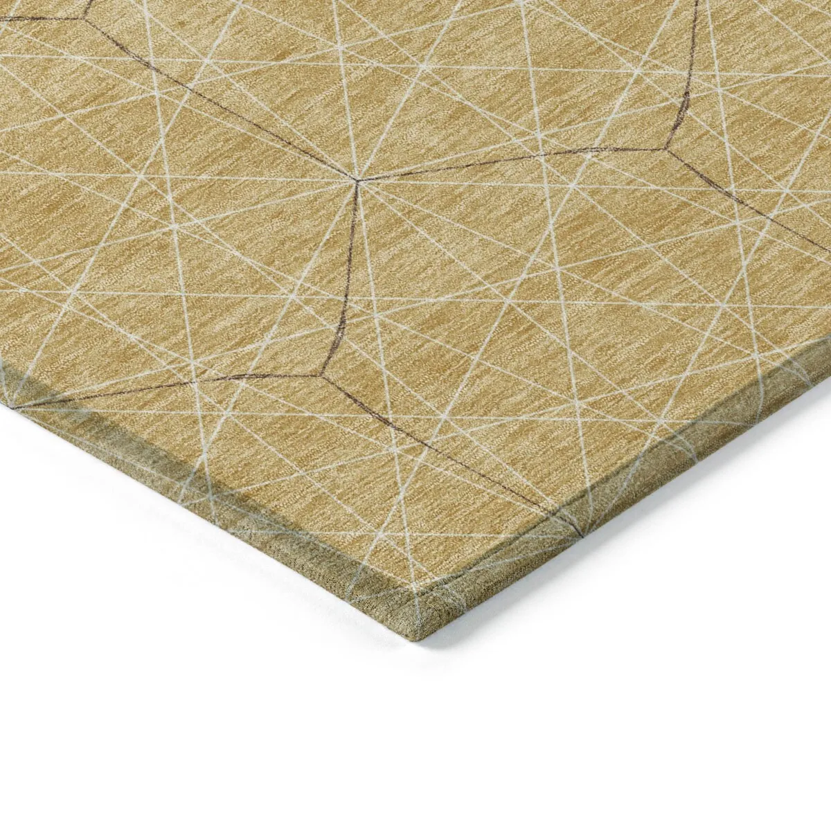 Machine Washable Indoor/ Outdoor Mosaic Geo Chantille Rug