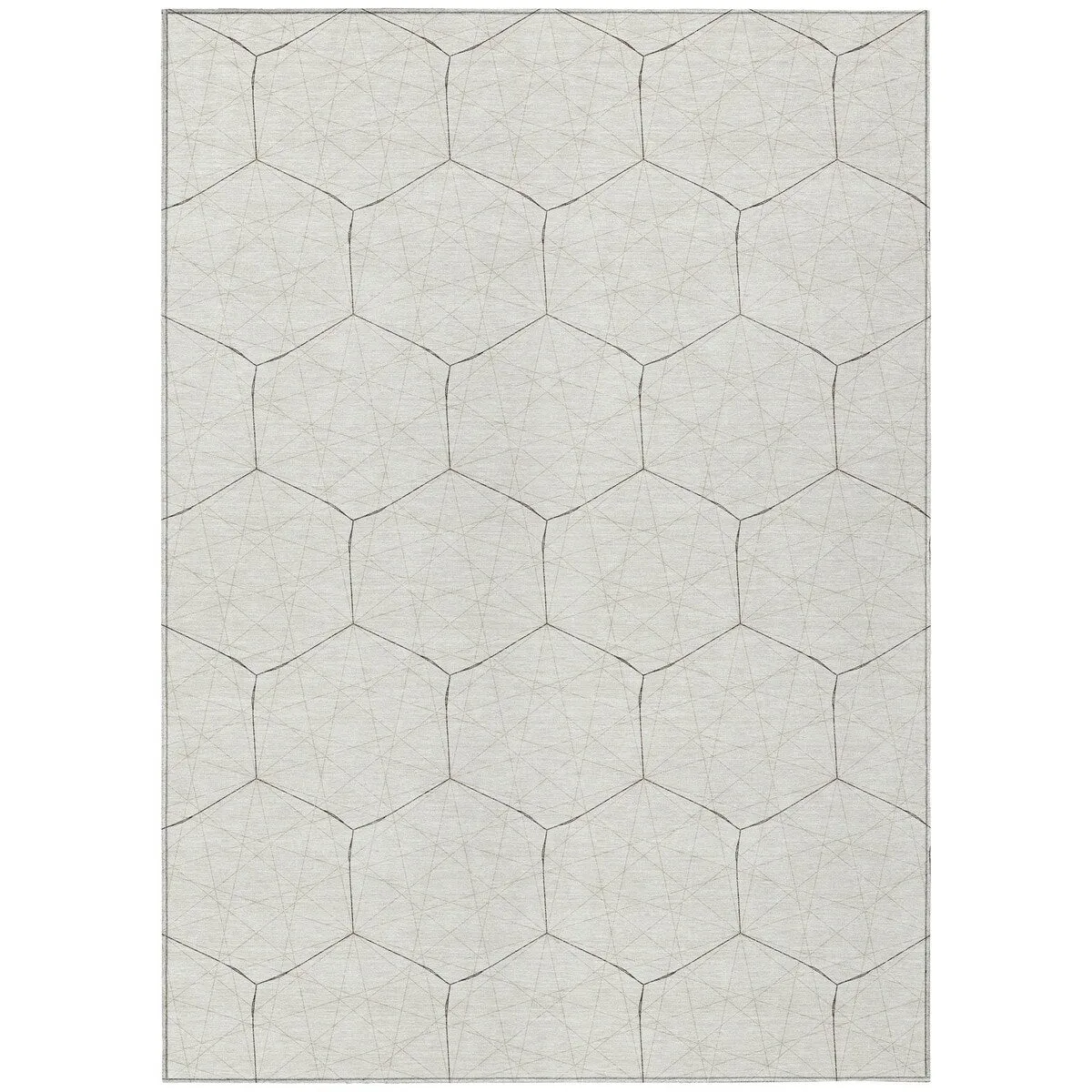 Machine Washable Indoor/ Outdoor Mosaic Geo Chantille Rug
