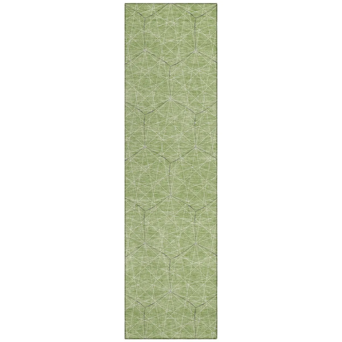 Machine Washable Indoor/ Outdoor Mosaic Geo Chantille Rug