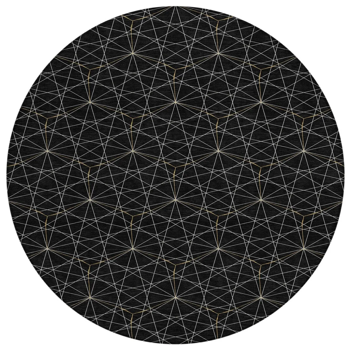 Machine Washable Indoor/ Outdoor Mosaic Geo Chantille Rug