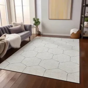 Machine Washable Indoor/ Outdoor Mosaic Geo Chantille Rug
