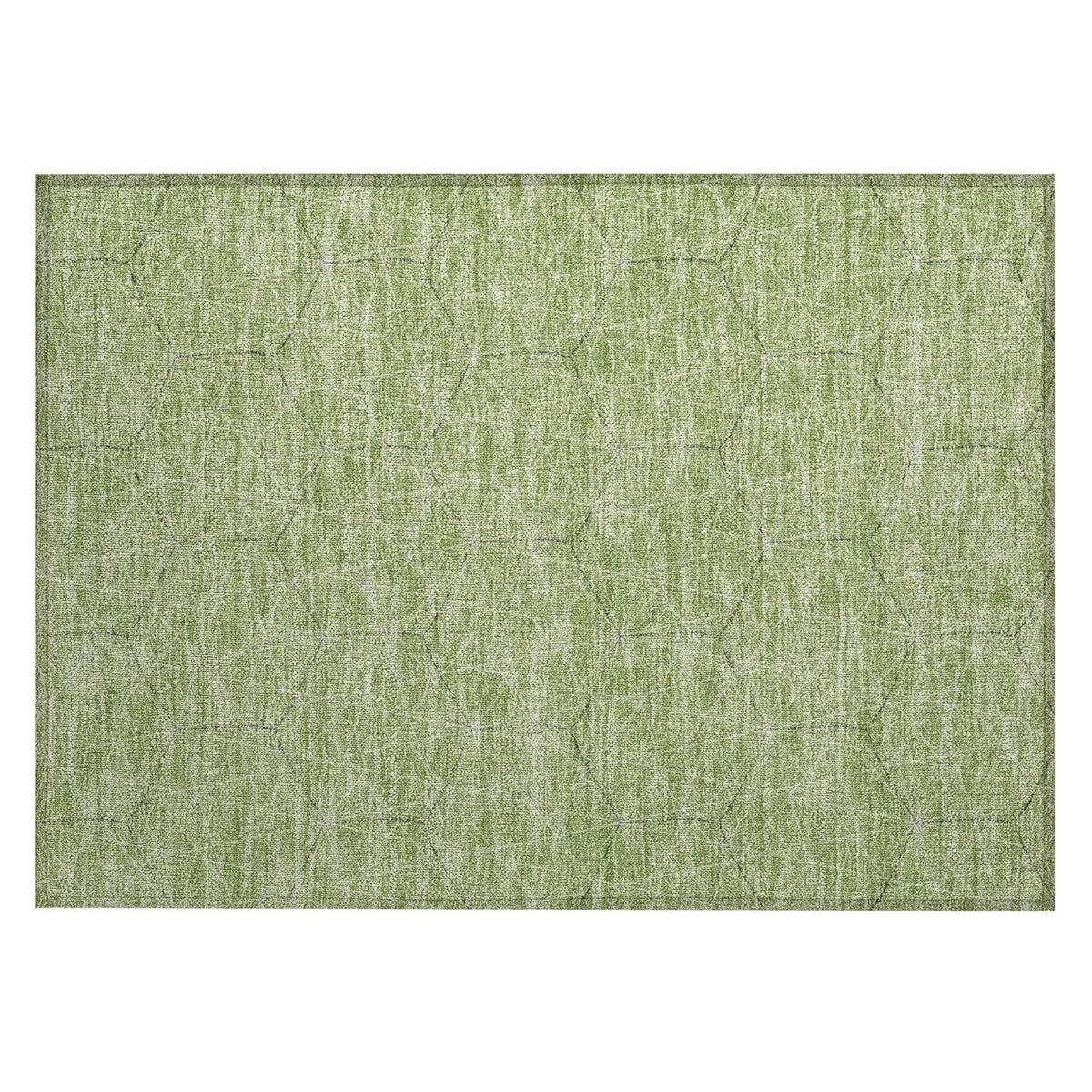 Machine Washable Indoor/ Outdoor Mosaic Geo Chantille Rug