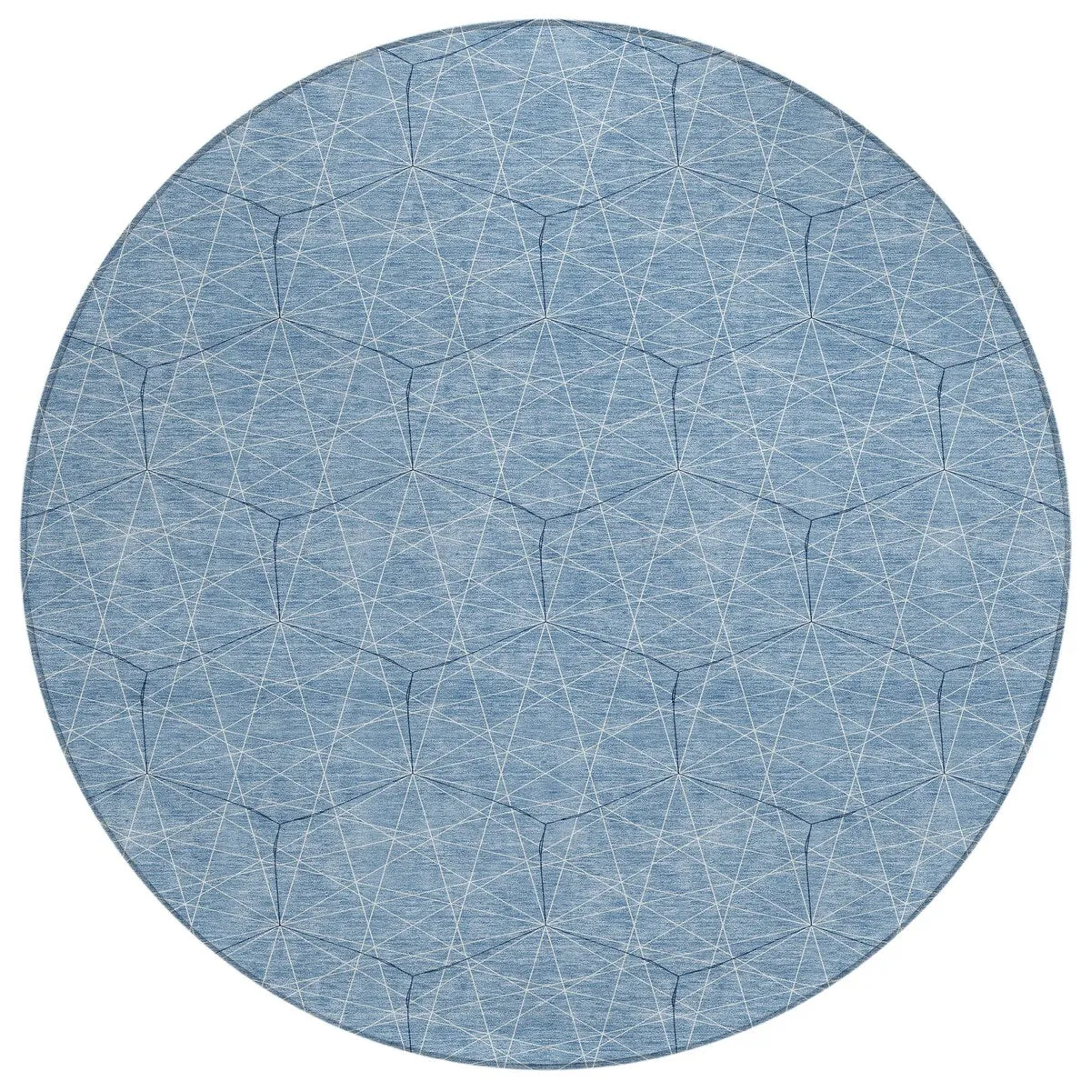 Machine Washable Indoor/ Outdoor Mosaic Geo Chantille Rug