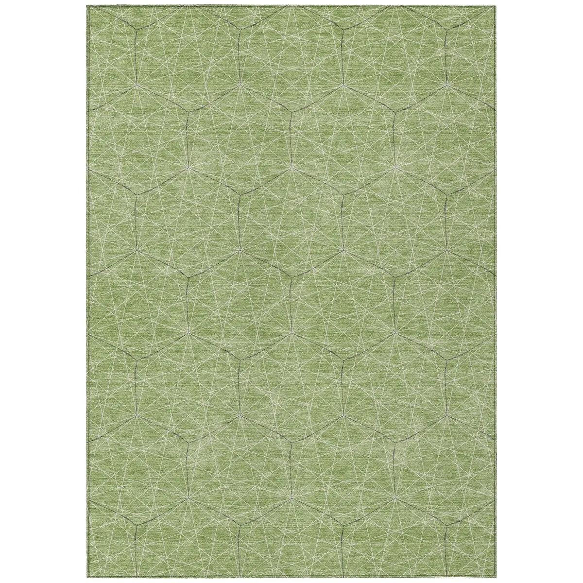 Machine Washable Indoor/ Outdoor Mosaic Geo Chantille Rug