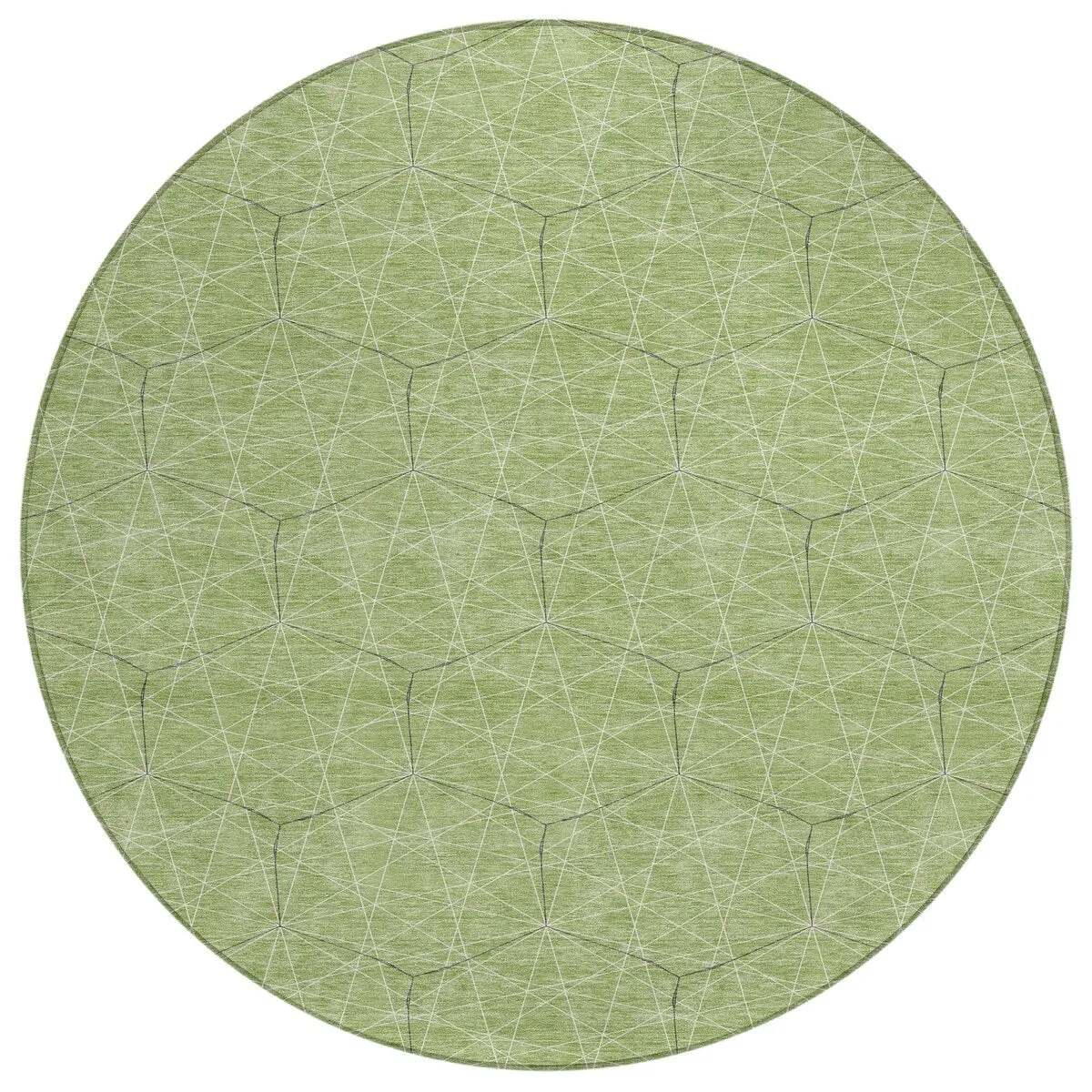 Machine Washable Indoor/ Outdoor Mosaic Geo Chantille Rug