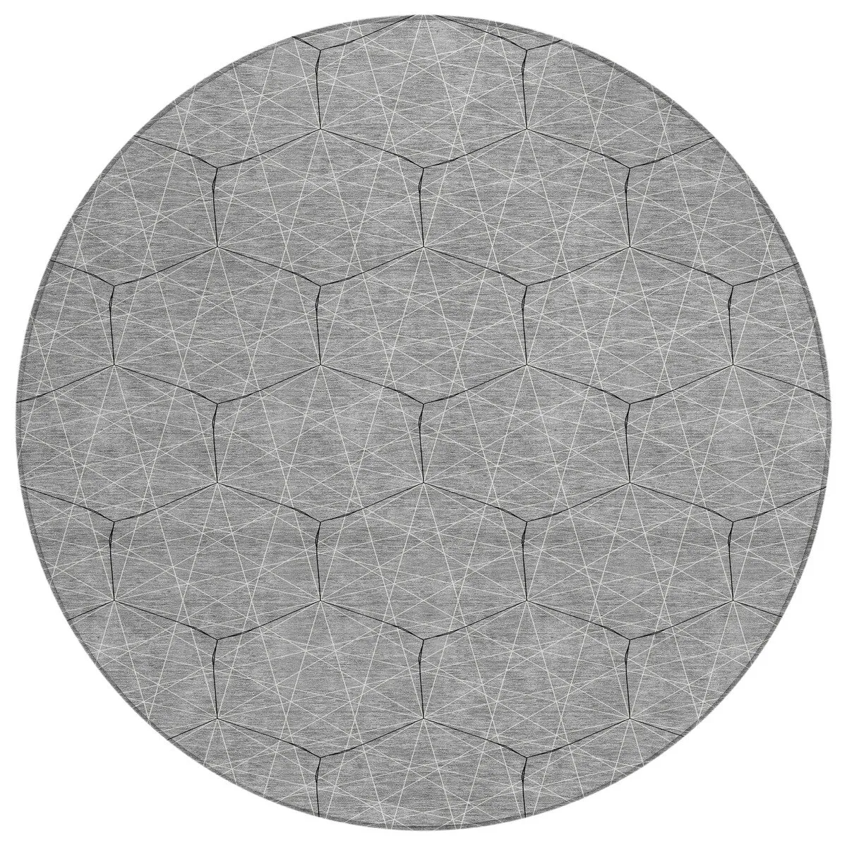 Machine Washable Indoor/ Outdoor Mosaic Geo Chantille Rug