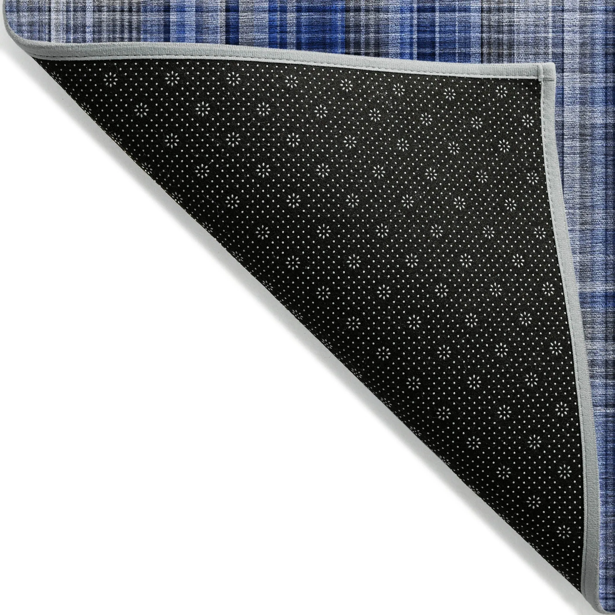 Machine Washable Indoor/ Outdoor Plaid Chantille Rug