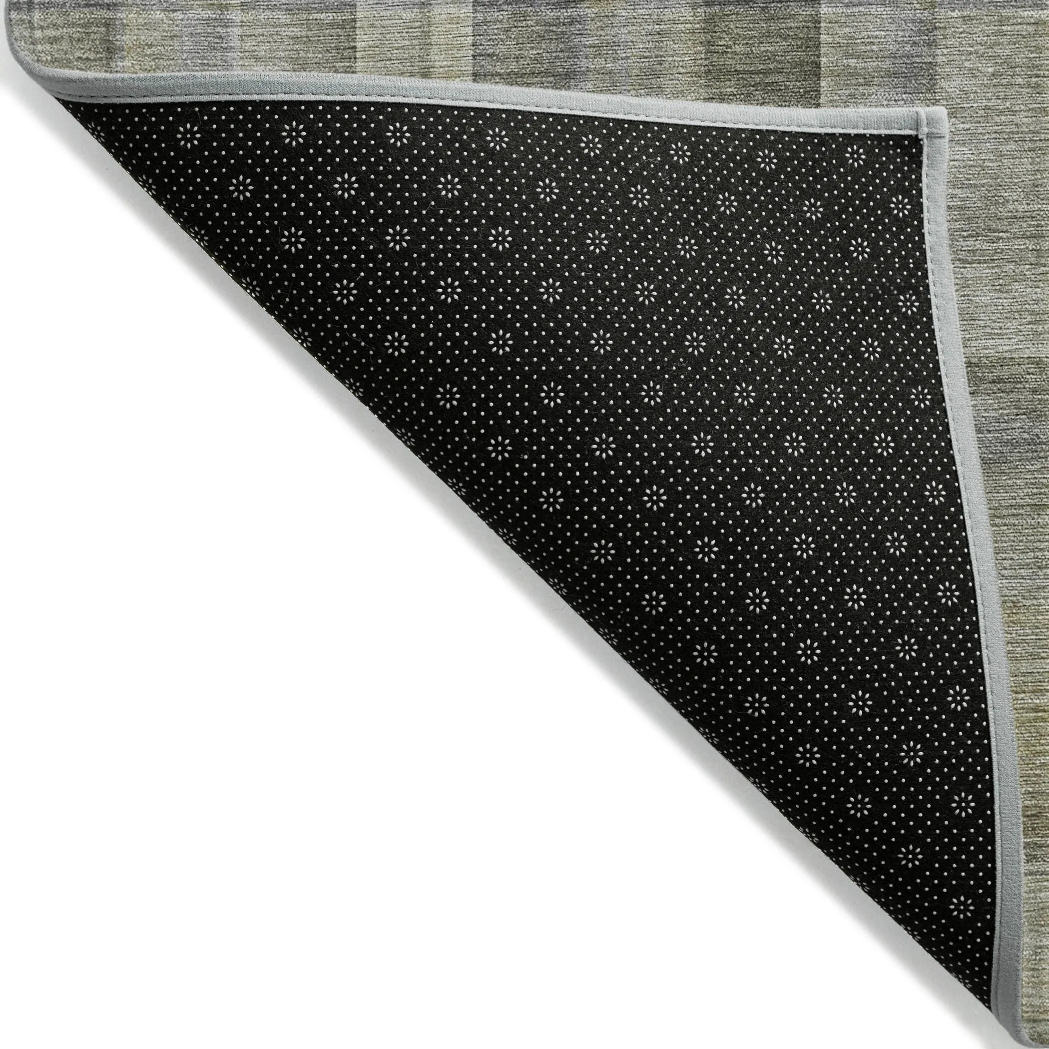 Machine Washable Indoor/ Outdoor Plaid Chantille Rug