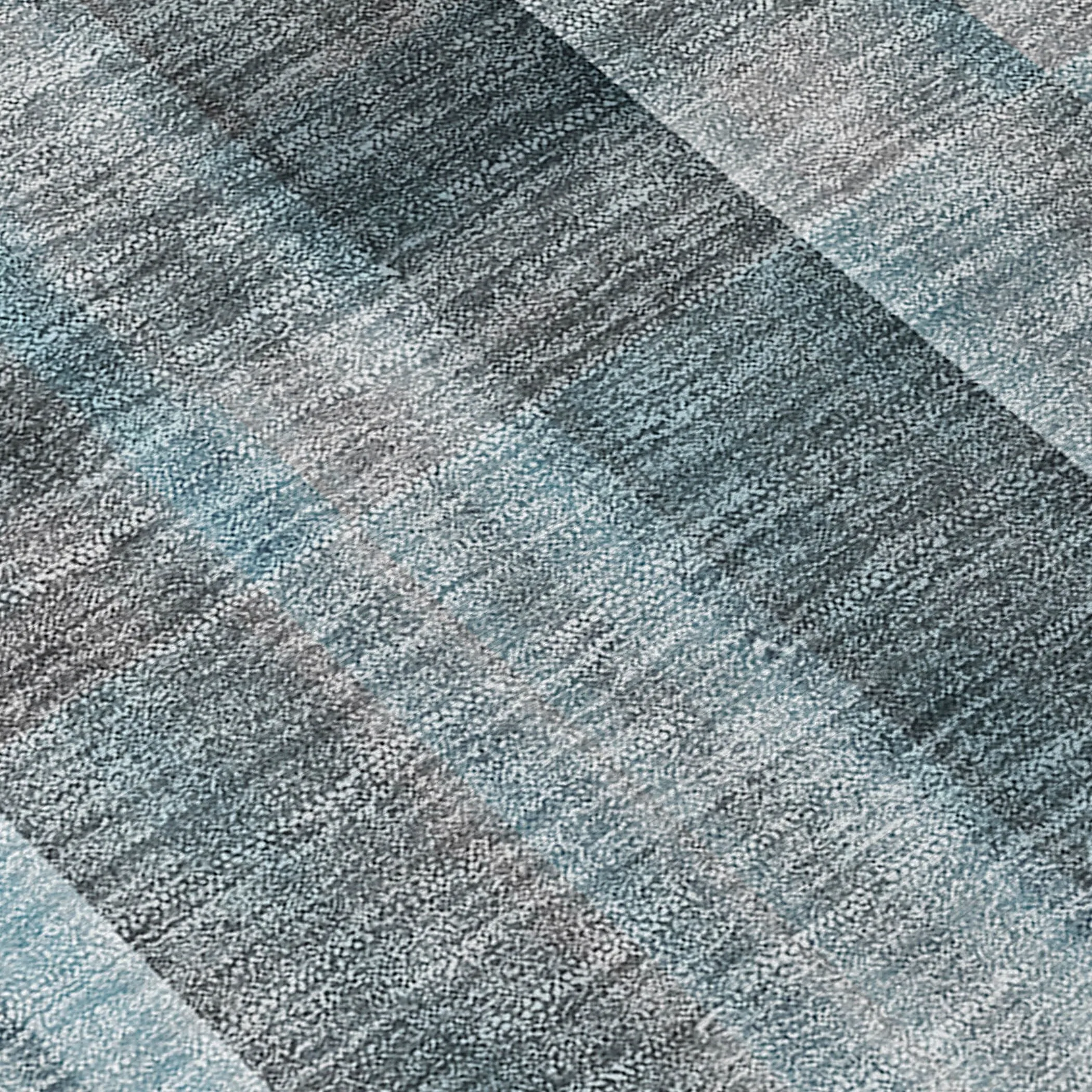 Machine Washable Indoor/ Outdoor Plaid Chantille Rug