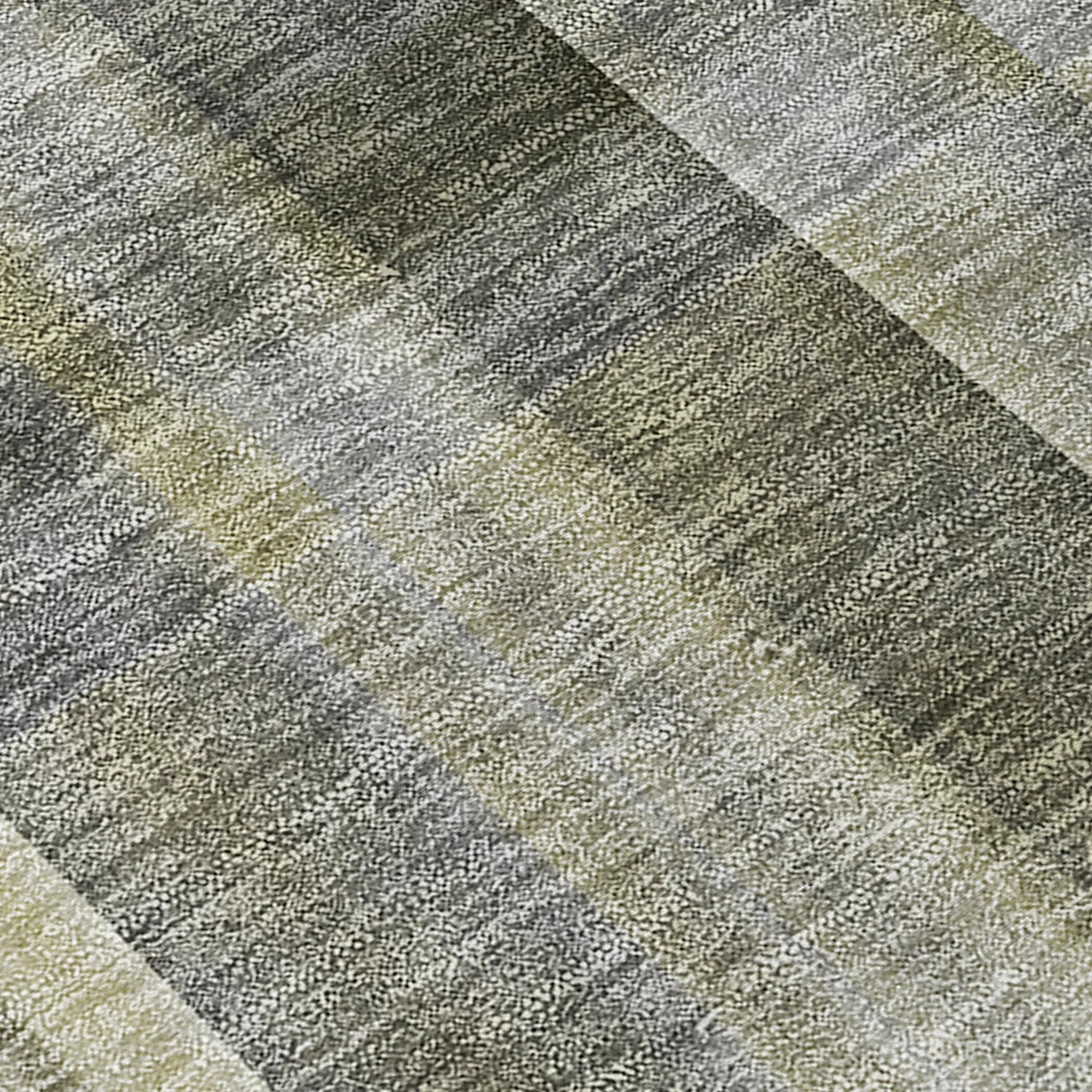 Machine Washable Indoor/ Outdoor Plaid Chantille Rug